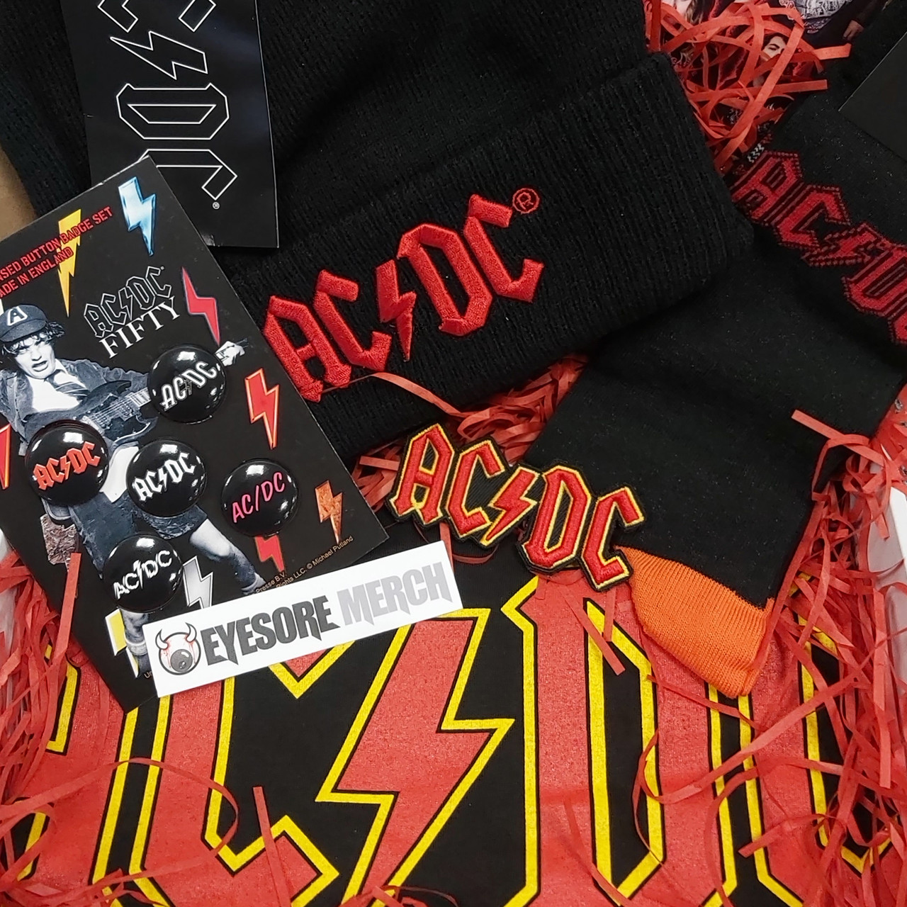 AC/DC 'Head To Toe' Box Set - T-Shirt Hat Socks & Accessories