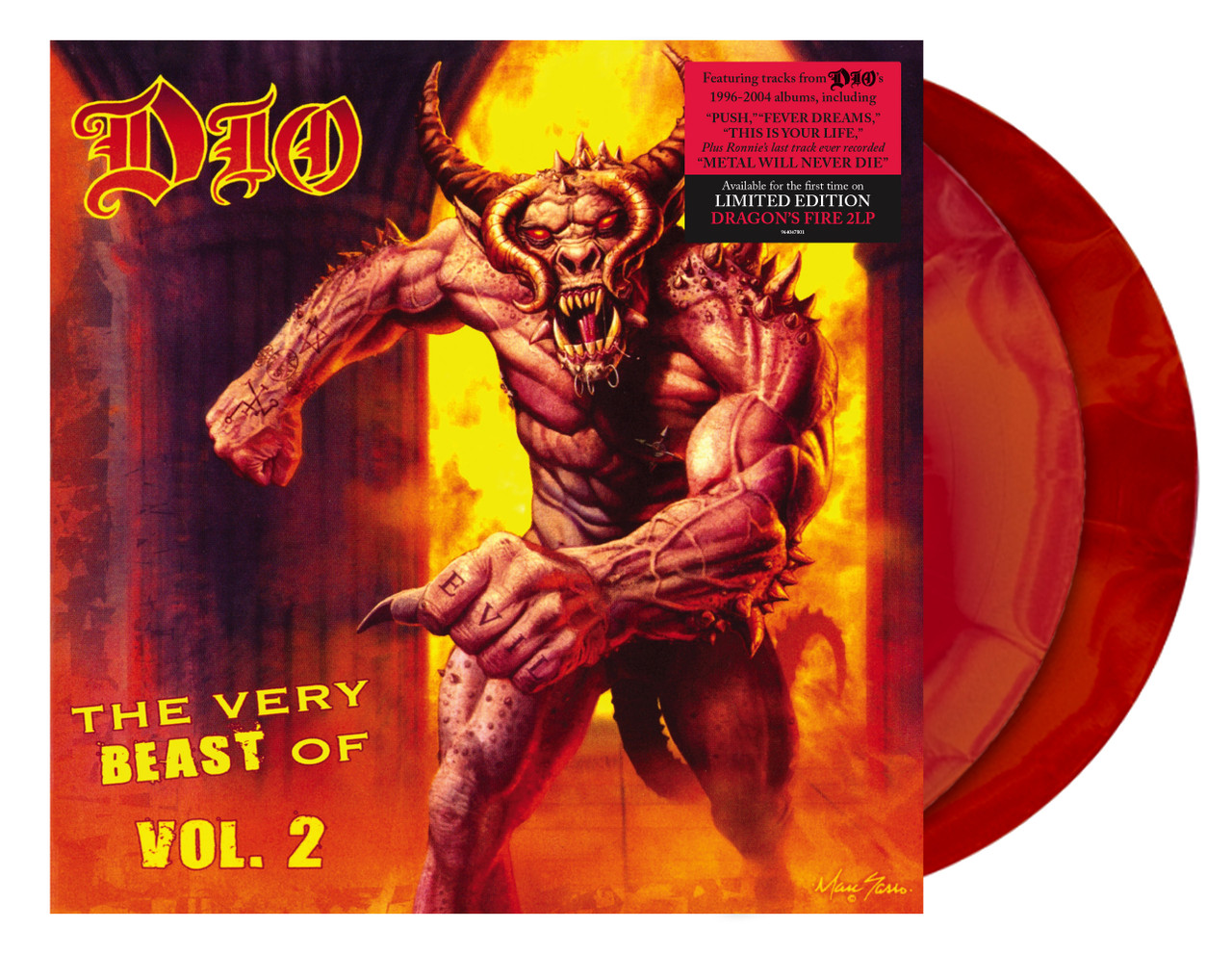 Dio 'The Very Beast Of Dio Vol.2' 2LP 'Dragon's Fire' Orange Red Vinyl