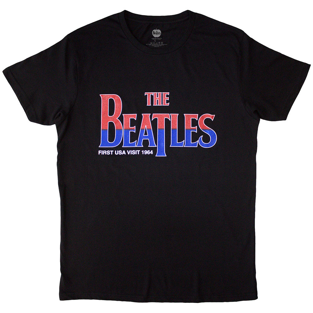 The Beatles 'First USA Visit' (Black) T-Shirt