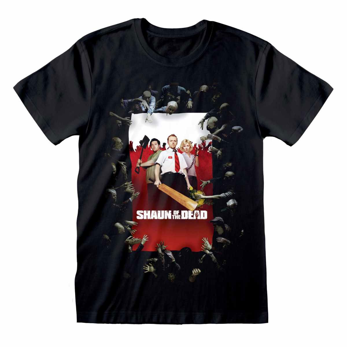 Shaun Of The Dead 'Poster' (Black) T-Shirt