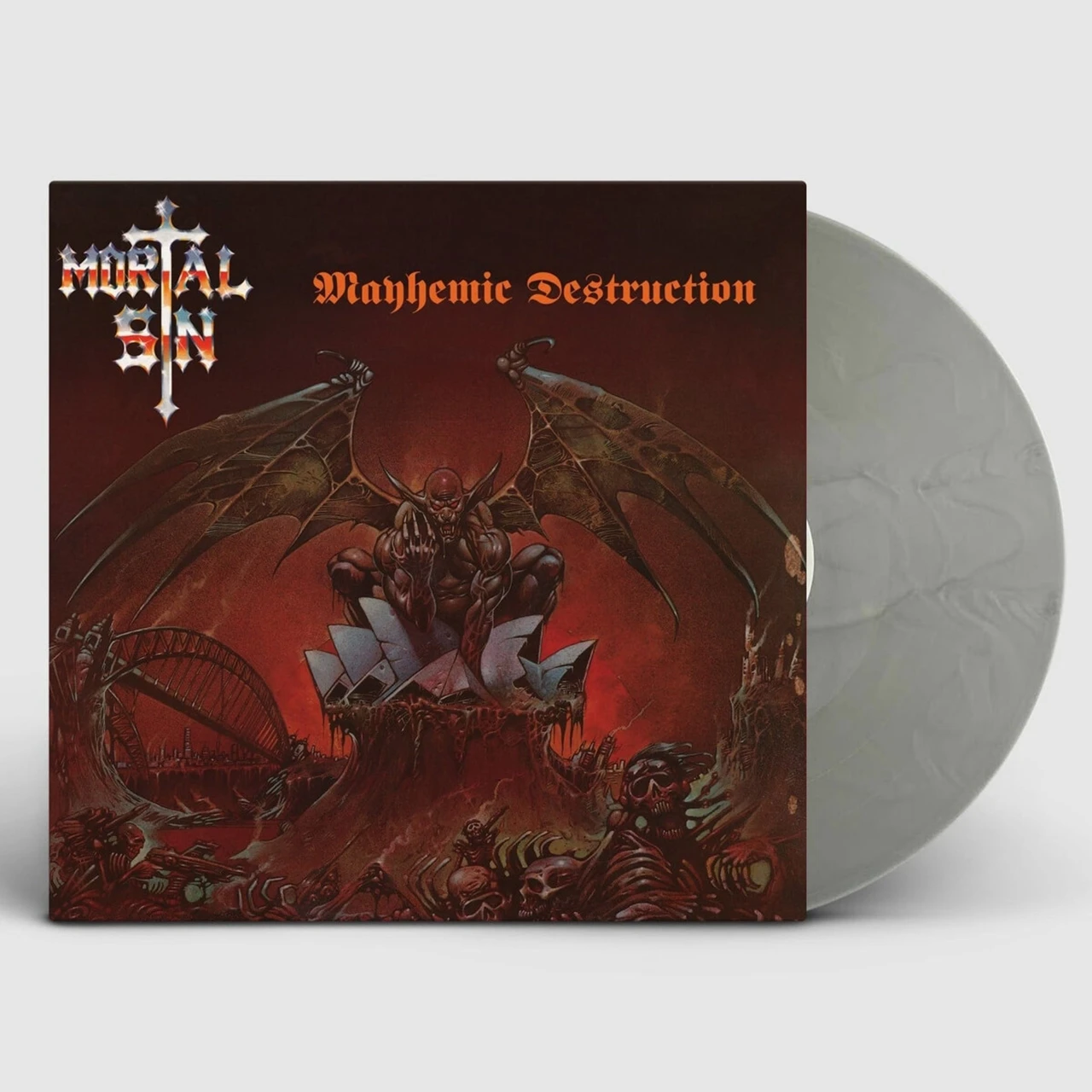 Mortal Sin 'Mayhemic Destruction' LP Silver Vinyl
