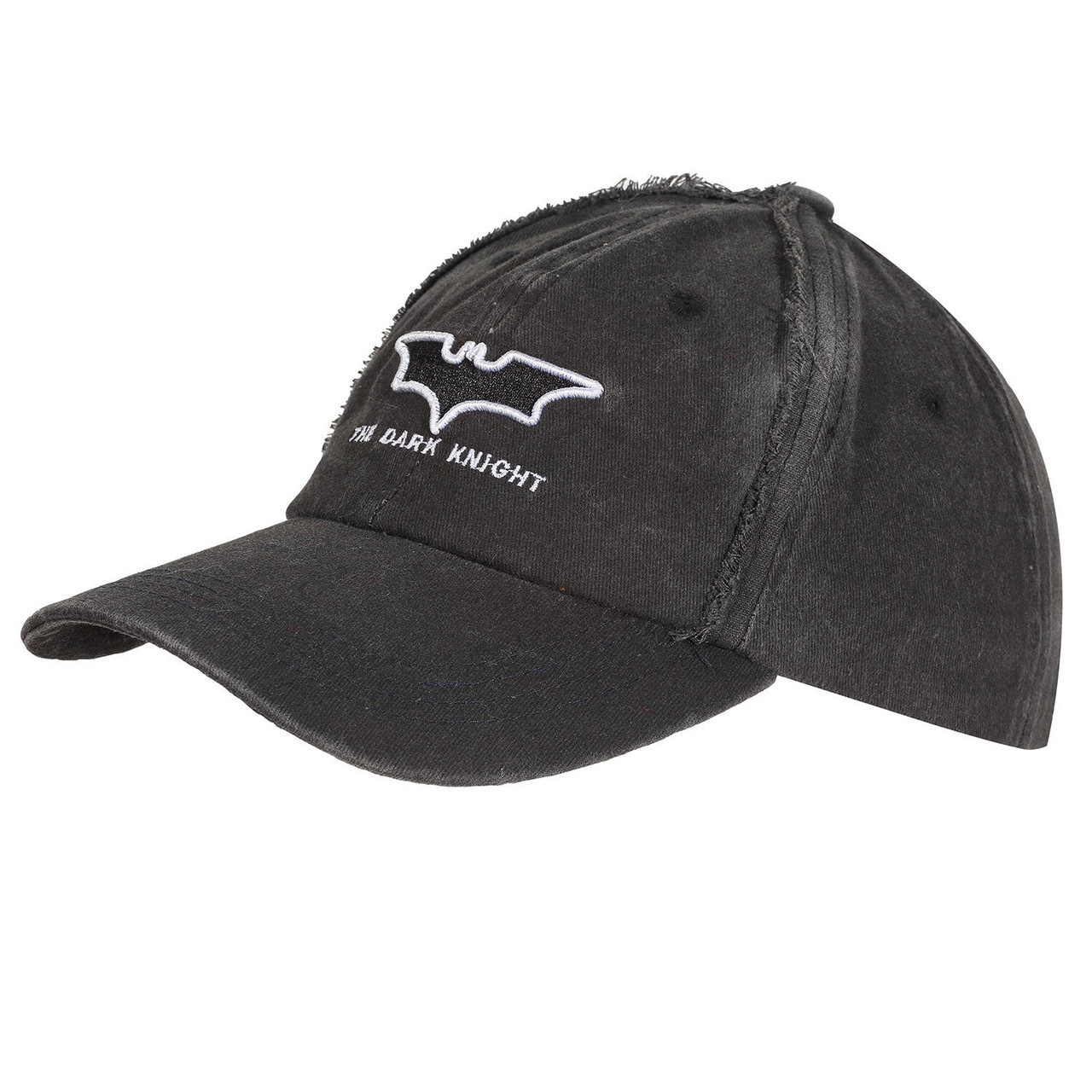 Batman The Dark Knight 'Logo' (Black) Washed Baseball Cap Front