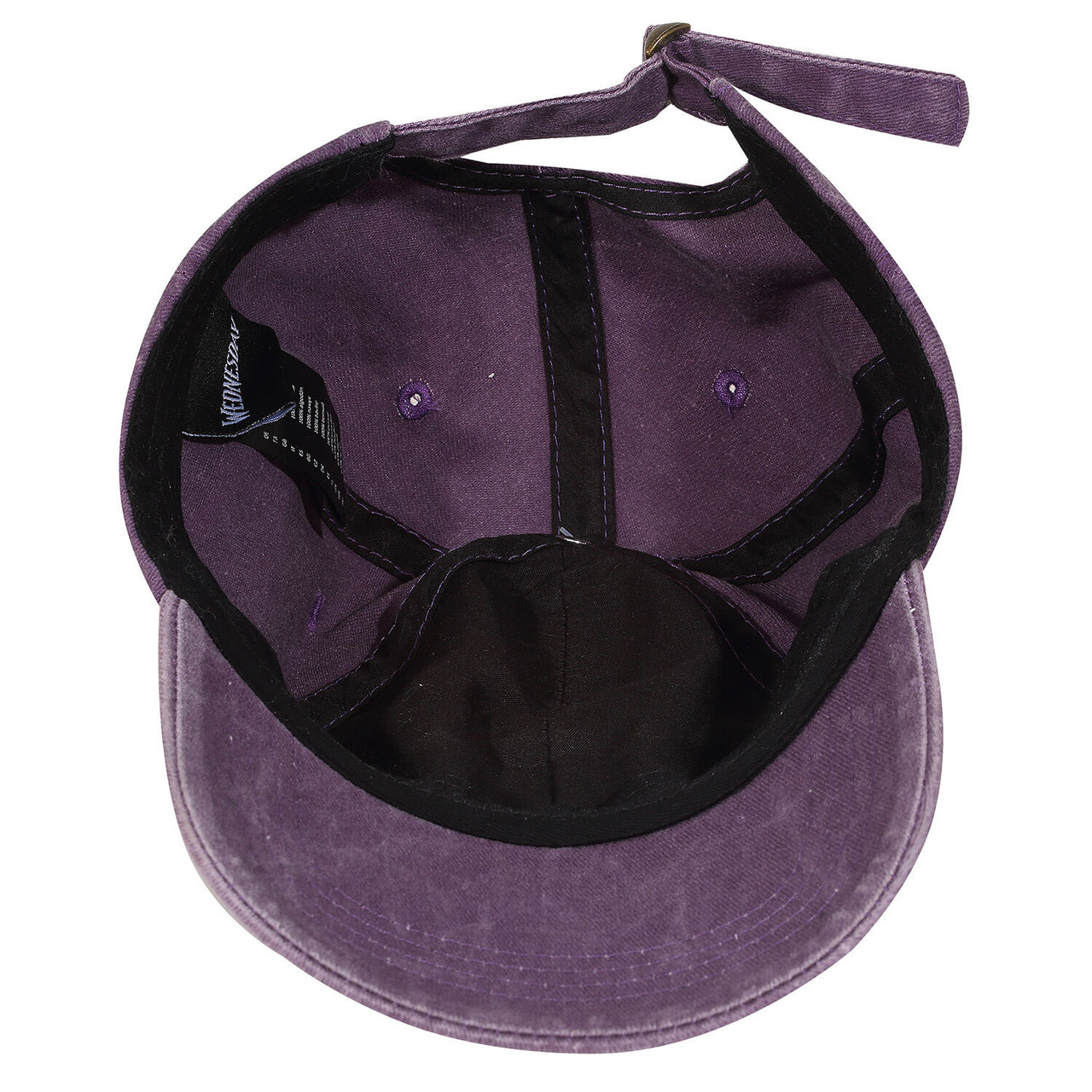 Wednesday 'Logo' (Purple) Washed Baseball Cap Back
