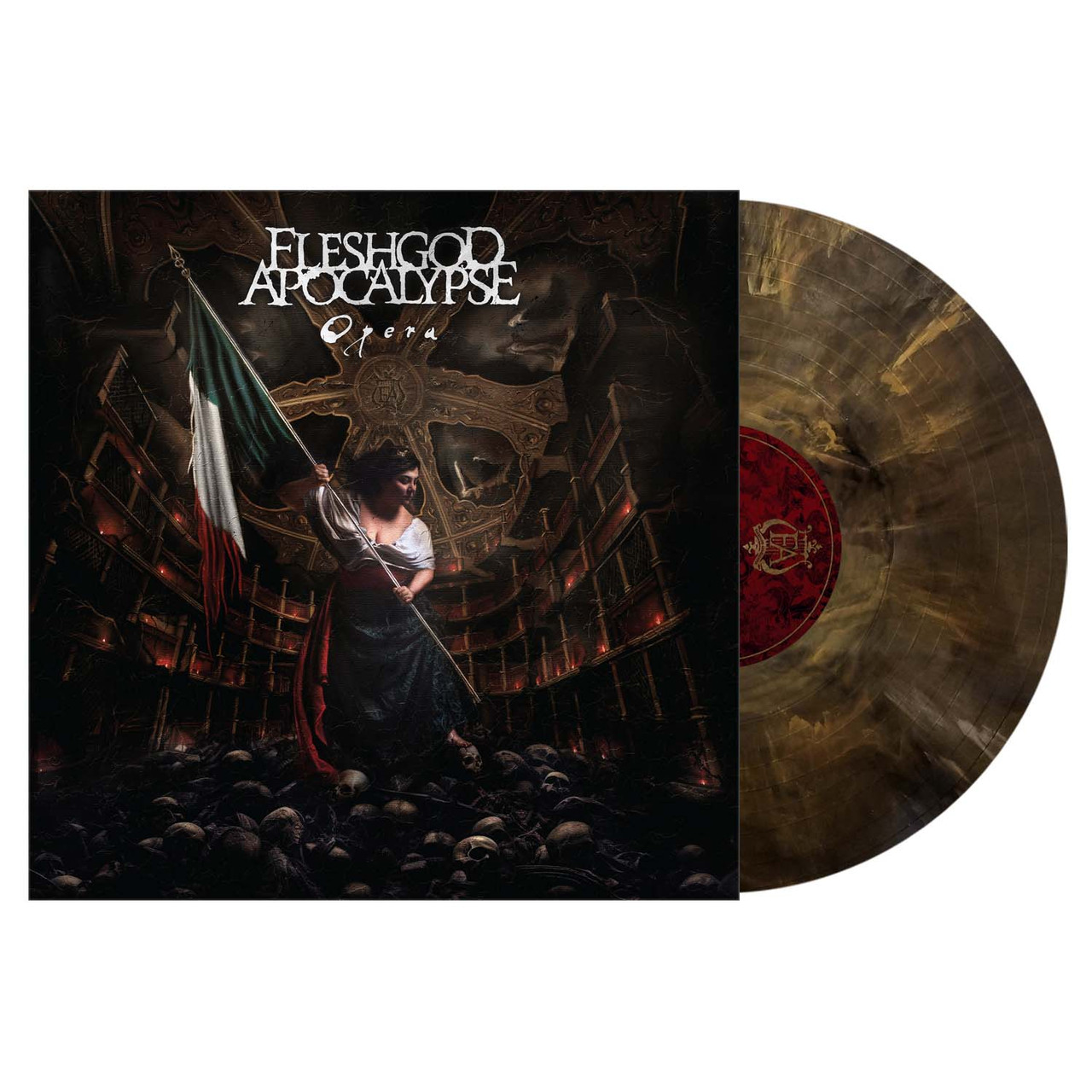 Fleshgod Apocalypse 'Opera' LP Copper Black Marbled Vinyl