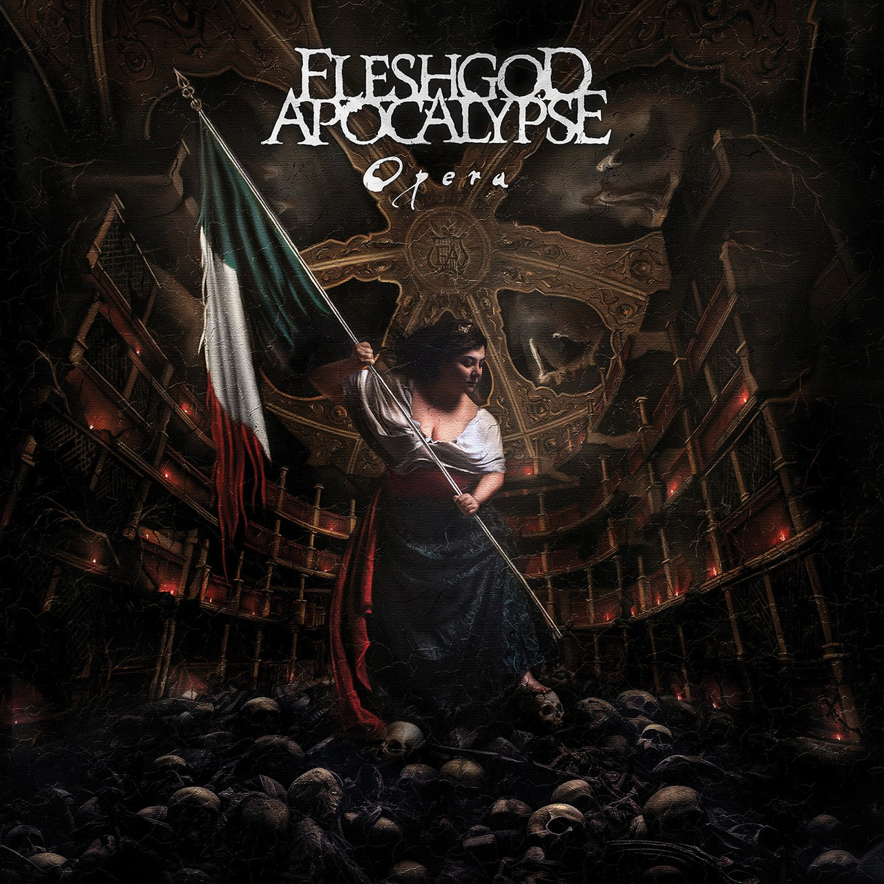 Fleshgod Apocalypse 'Opera' LP Copper Black Marbled Vinyl