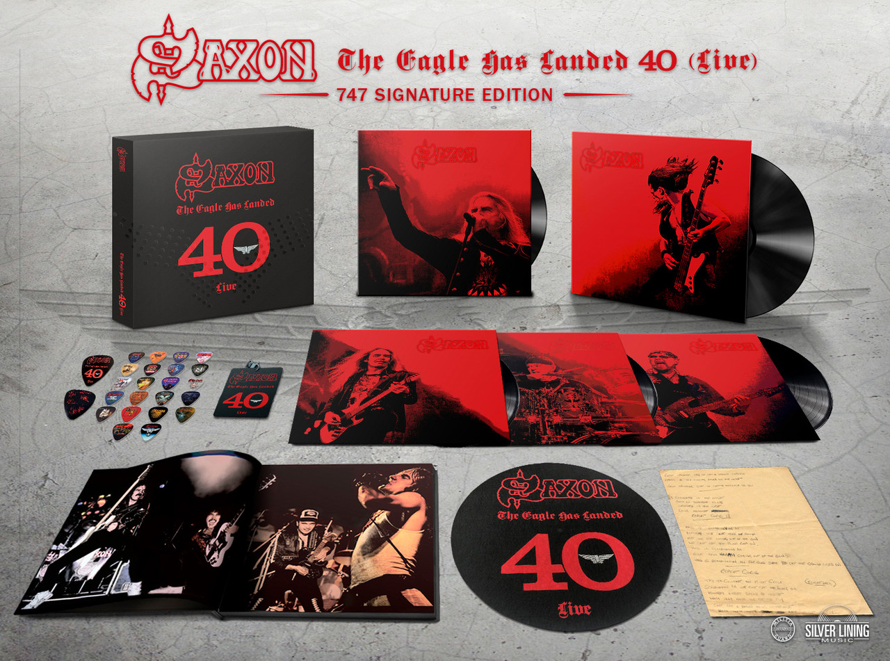 Saxon 'The Eagle Has Landed 40 (Live) - 747 Signature Edition' 5LP Black Vinyl Box Set