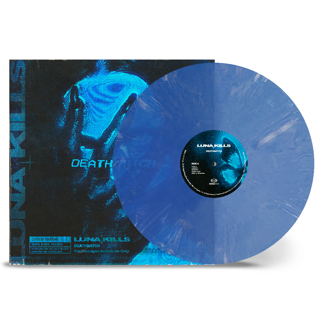 LUNA KILLS 'DEATHMATCH' LP Transparent Blue White Marble Vinyl