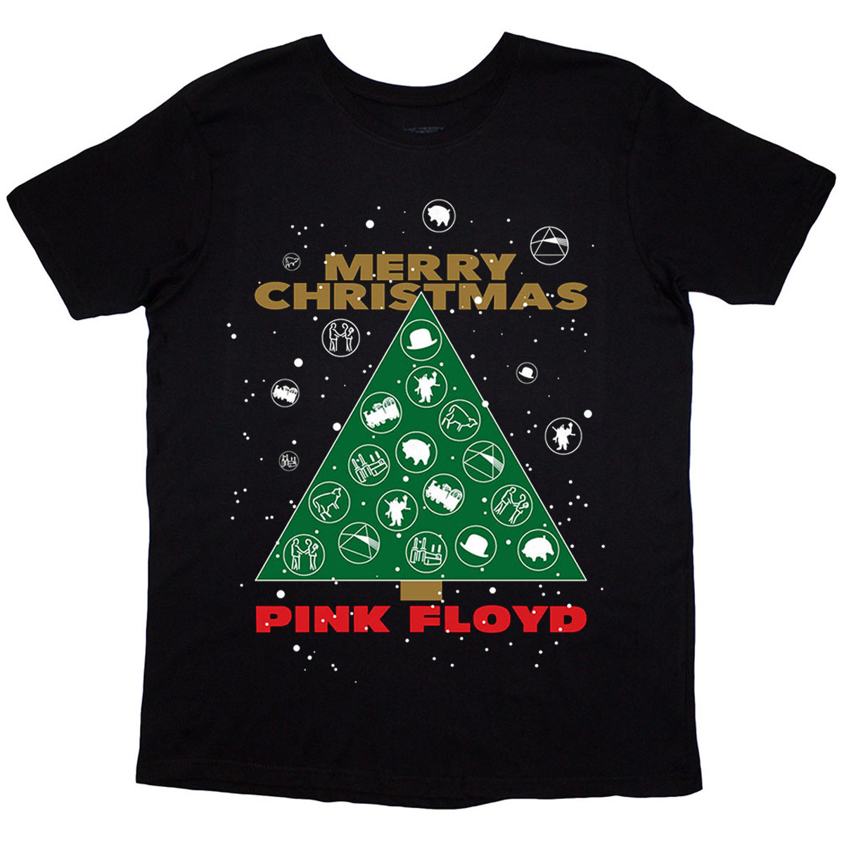 Pink Floyd 'Merry Christmas' (Black) T-Shirt