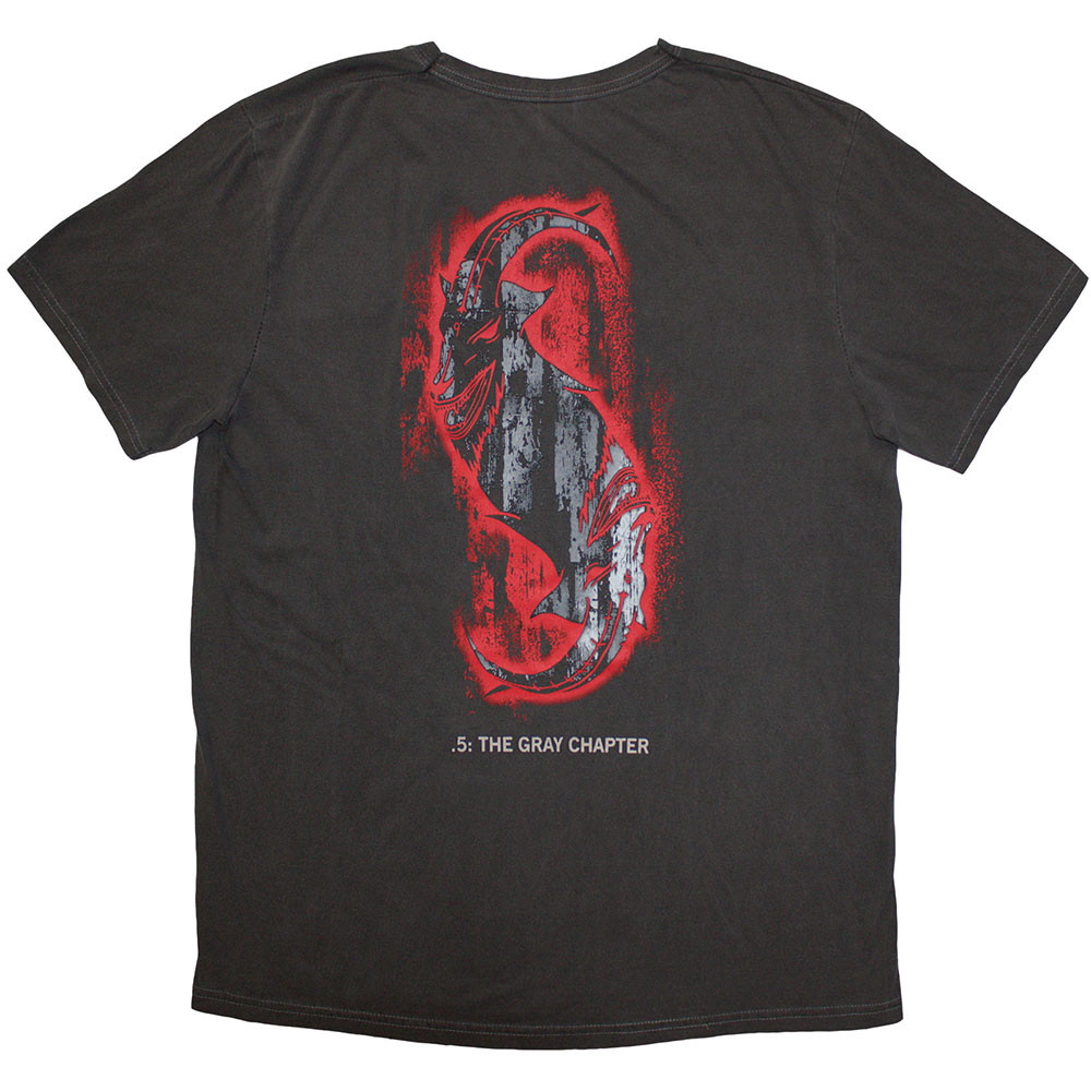 Slipknot 'The Gray Chapter Star' (Black Wash) T-Shirt BACK