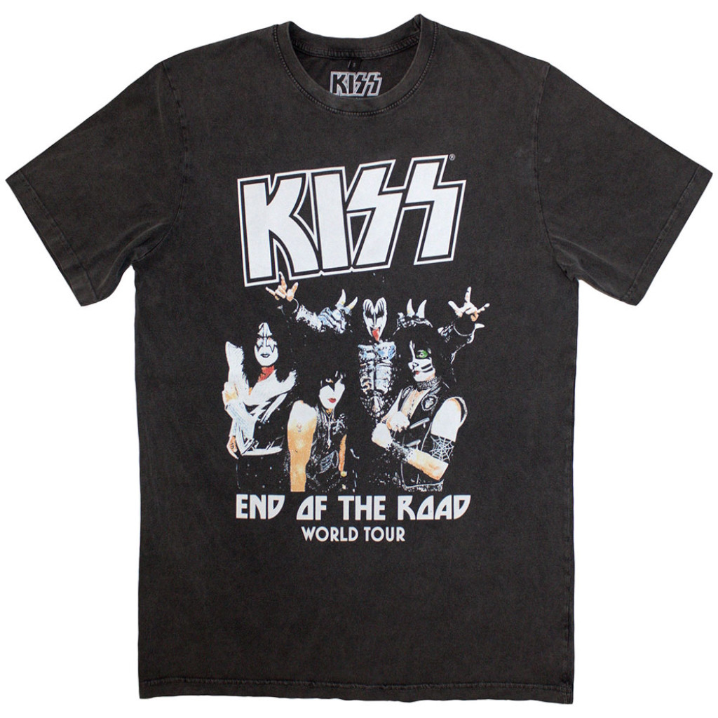 KISS 'End Of The Road World Tour' (Stone Wash) Limited Edition T-Shirt