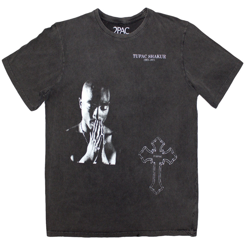 Tupac 'Photo Cross' (Stone Wash) Limited Edition T-Shirt