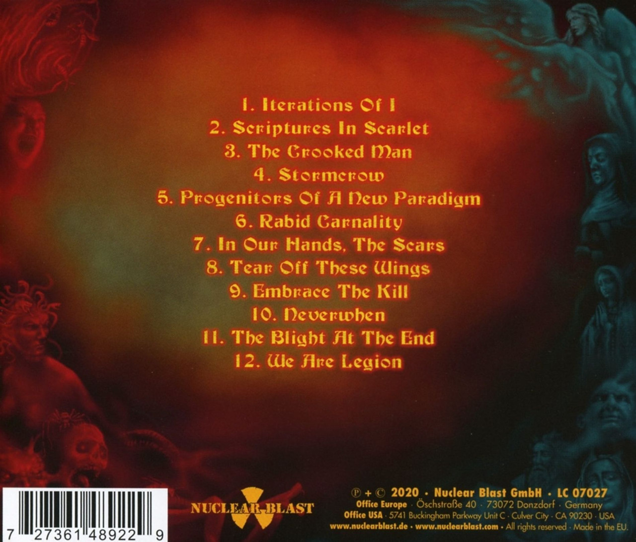 Benediction 'Scriptures' CD BACK