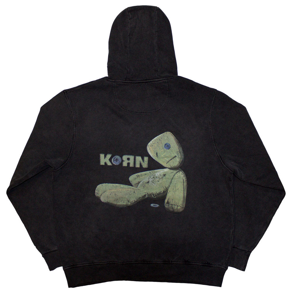 Korn 'Doll Issues' (Grey Wash) Pull Over Hoodie ¦ Eyesore Merch