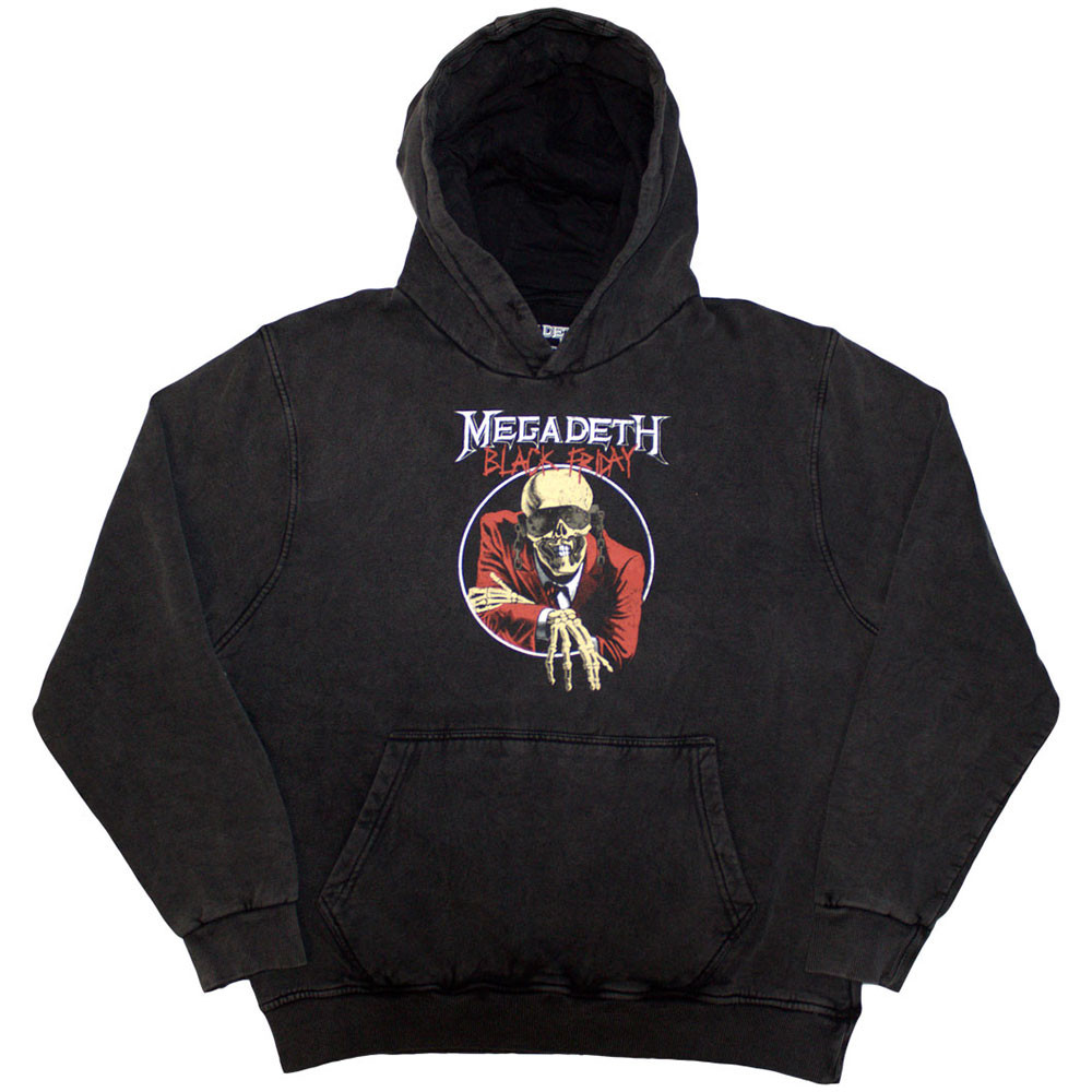 Megadeth 'Black Friday' (Grey Wash) Pull Over Hoodie ¦ Eyesore Merch