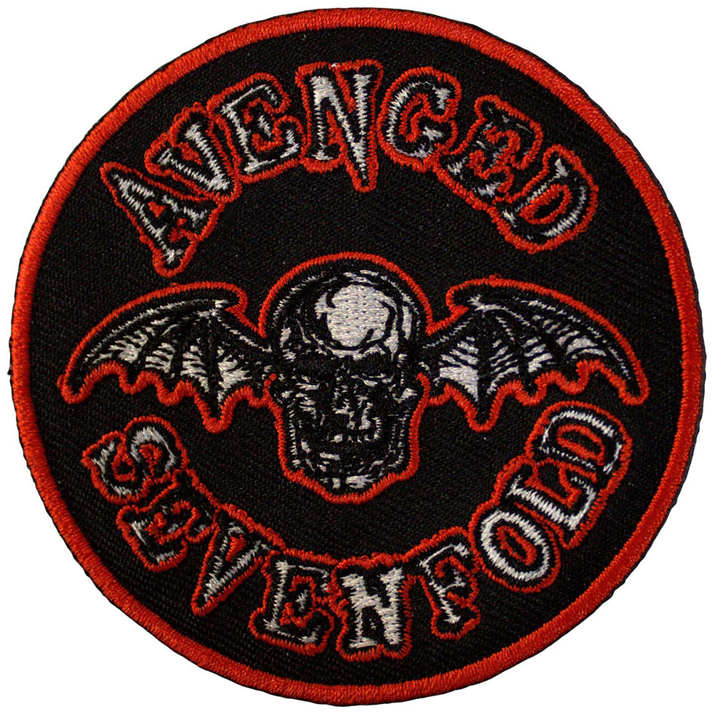 Avenged Sevenfold 'Deathbat Orange Border' (Iron On) Patch