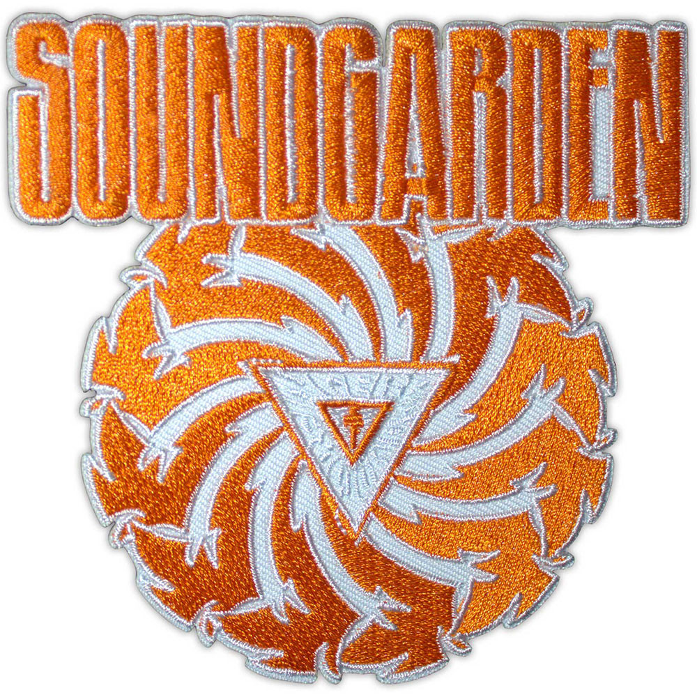 Soundgarden 'Badmotorfinger Orange on White' (Iron On) Patch