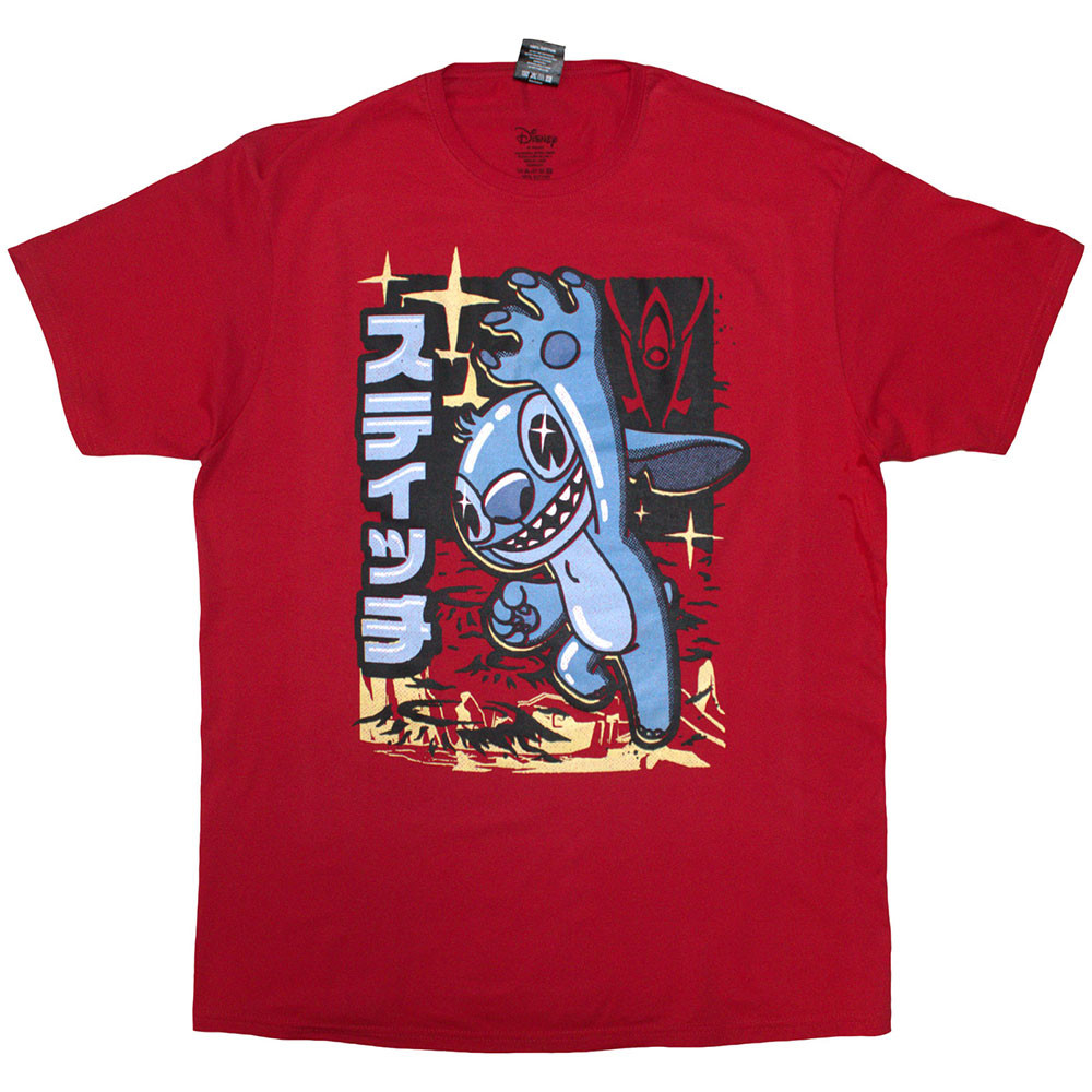 Disney Lilo & Stitch 'Japanese Stitch' (Red) T-Shirt