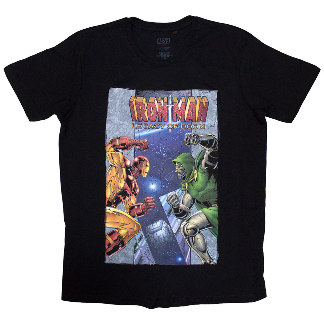 Marvel Iron Man 'Iron Man vs Dr Doom' (Black) T-Shirt