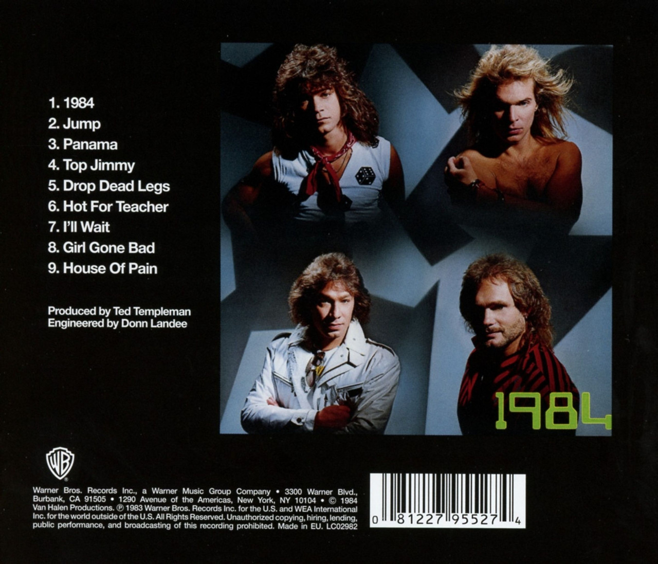 US-original 反転ジャケット 1984 Van Halen Van Halen – 1984 – CD (Album, Reissue), [r371976] | Discogs