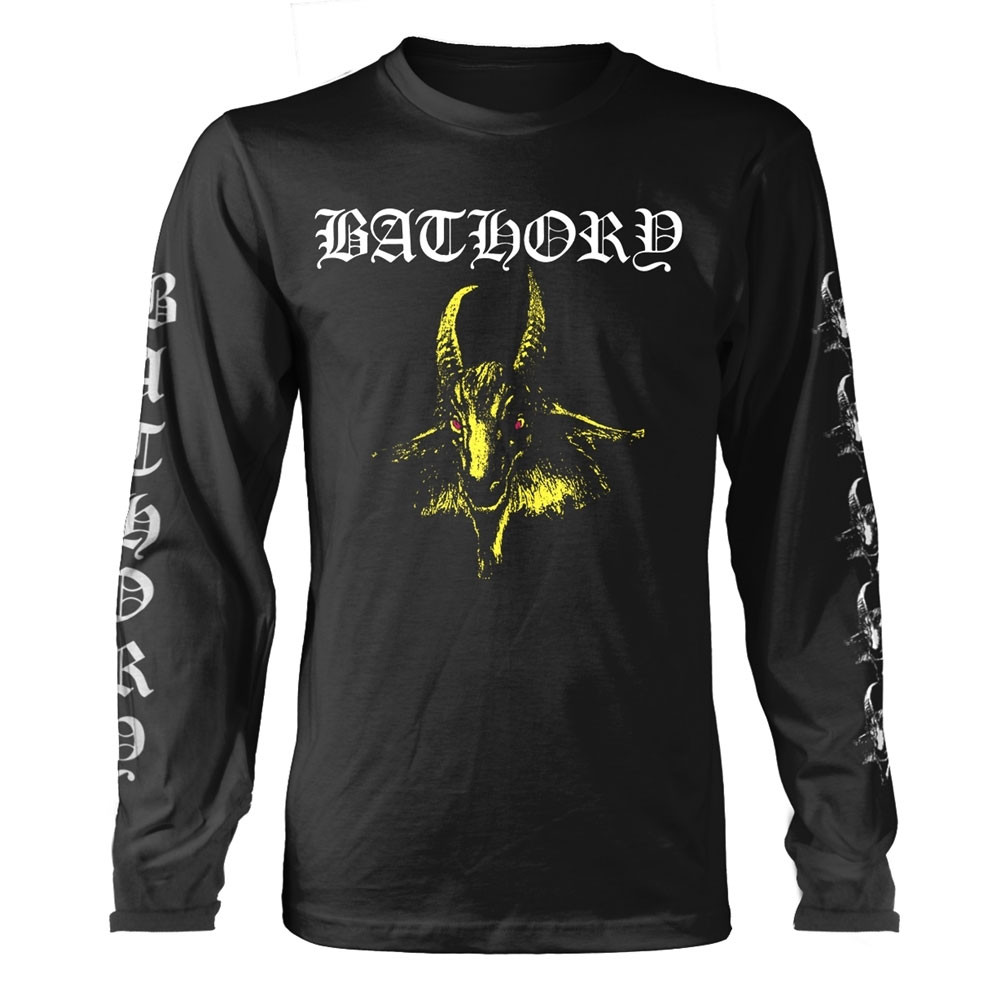 Bathory 'Goat Yellow' (Black) Long Sleeve Shirt Front