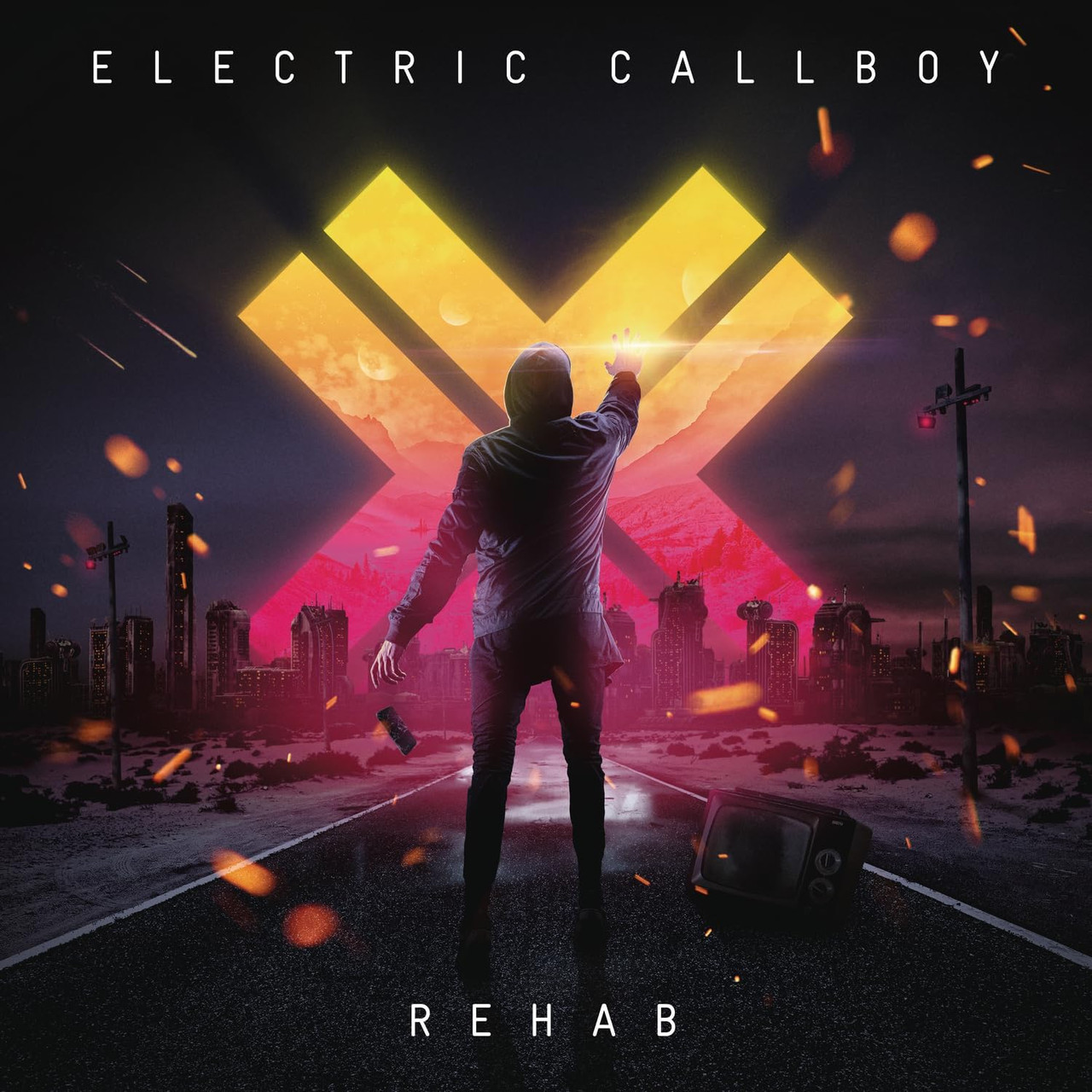 Electric Callboy 'Rehab' LP Transparent Neon Pink Splatter Vinyl