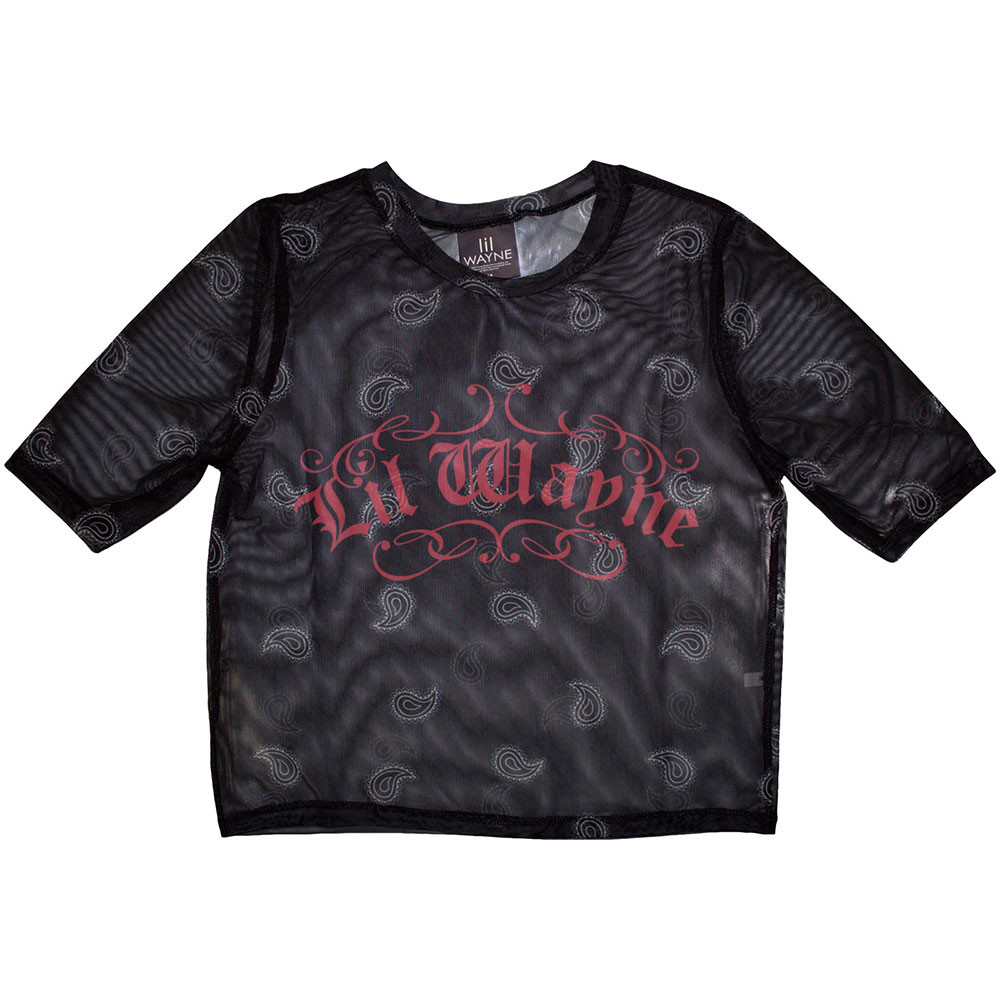 Lil Wayne 'Script Logo' (Black) Womens Crop Top