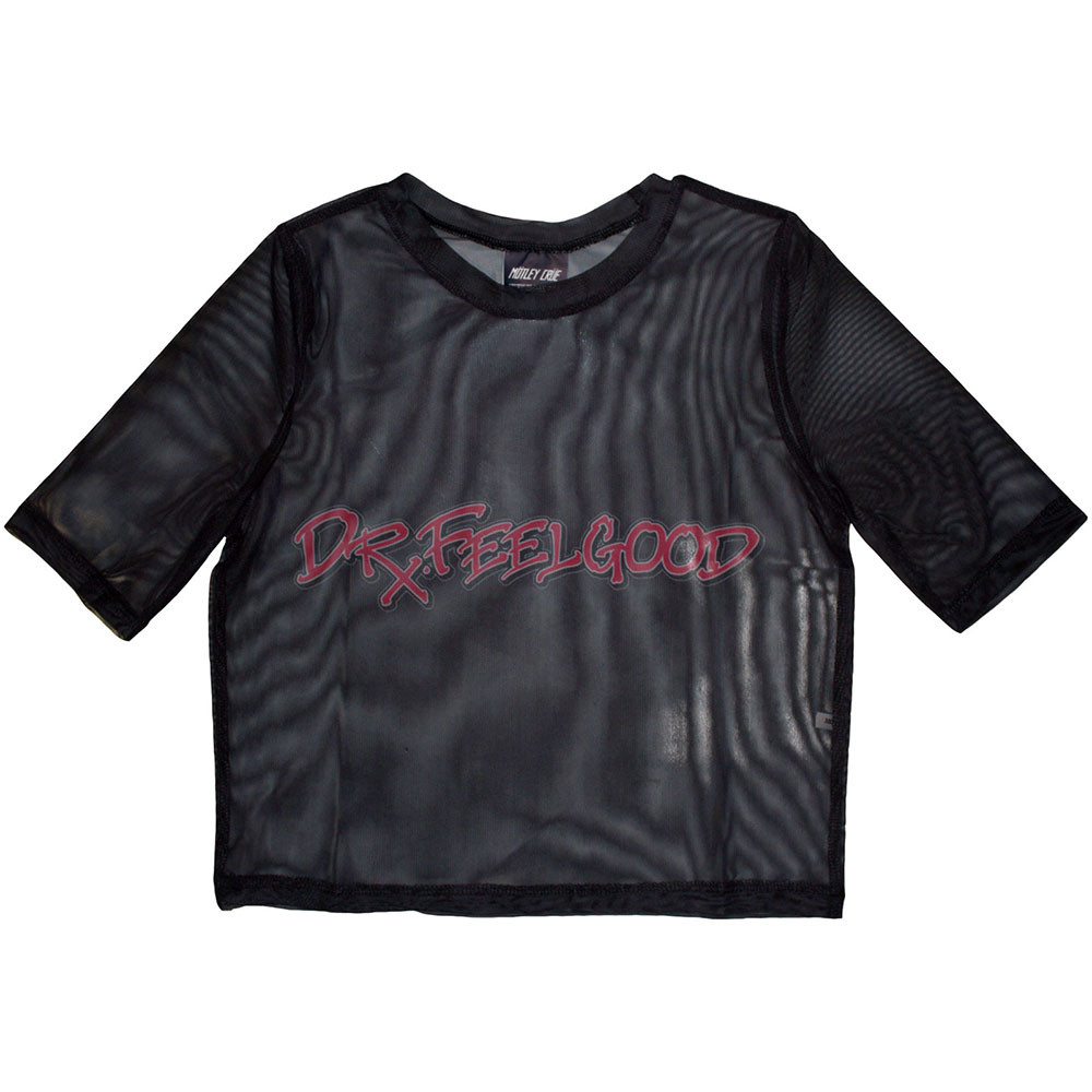 Motley Crue 'Dr Feelgood' (Black) Womens Crop Top