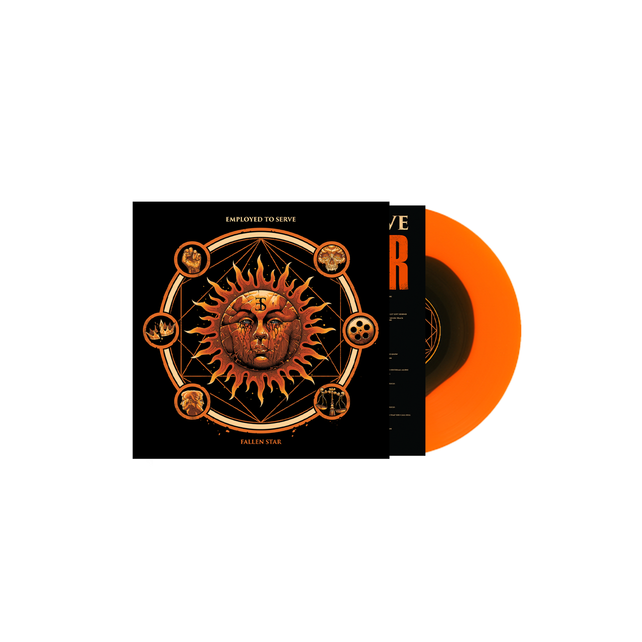 Employed To Serve 'Fallen Star' LP Orange w/Black Sunburst Vinyl