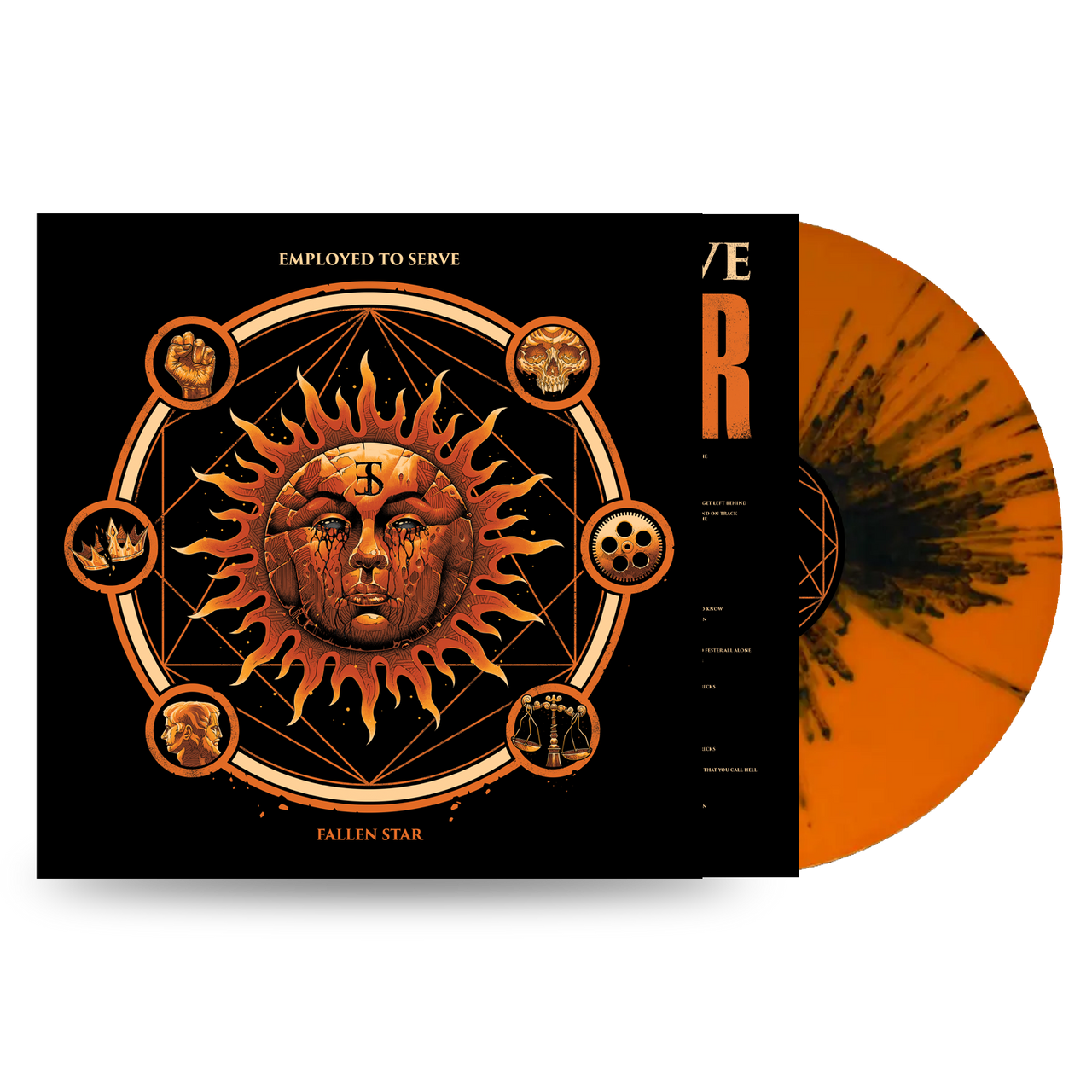 Employed To Serve 'Fallen Star' LP Orange w/Black Splatter Vinyl