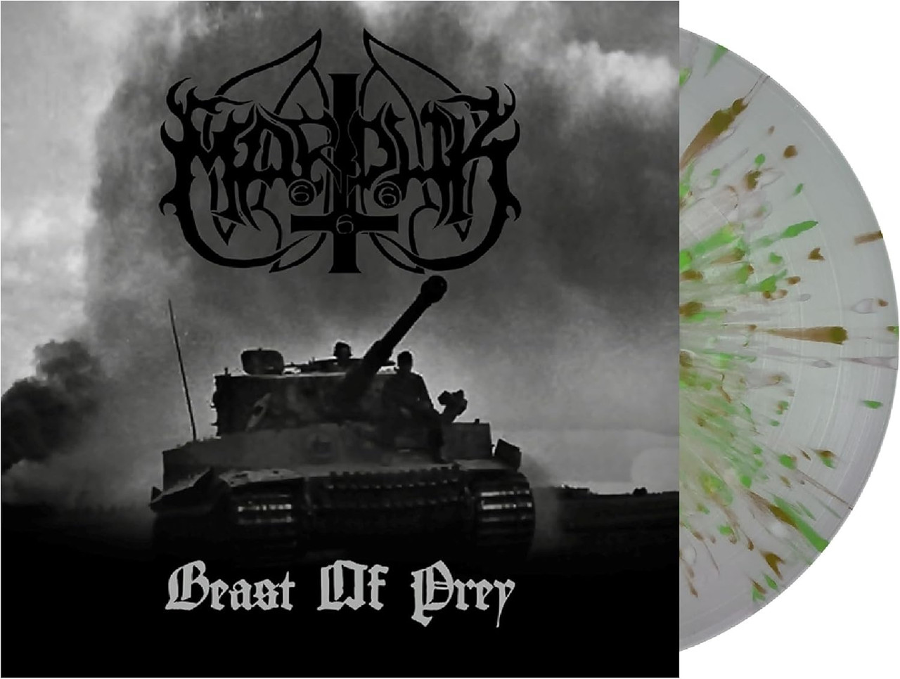 Marduk 'Beast Of Prey: Brutal Assault' LP Clear Gold Brown Green Splatter Vinyl