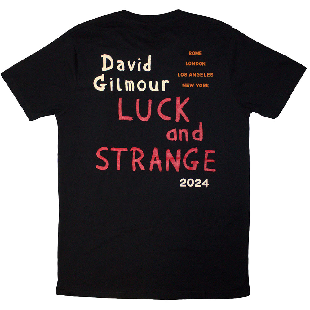 David Gilmour 'Luck Strange Stage Shot' (Black) T-Shirt