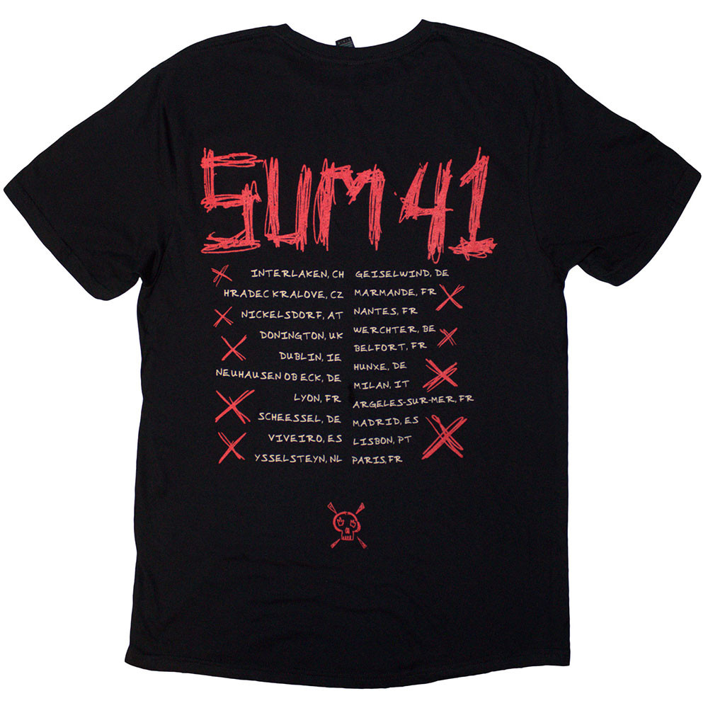Sum 41 'Tour '24 Fuck Sum 41' (Black) T-Shirt BACK
