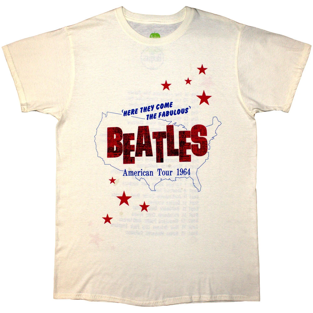 The Beatles 'American Tour '64' (Natural) T-Shirt