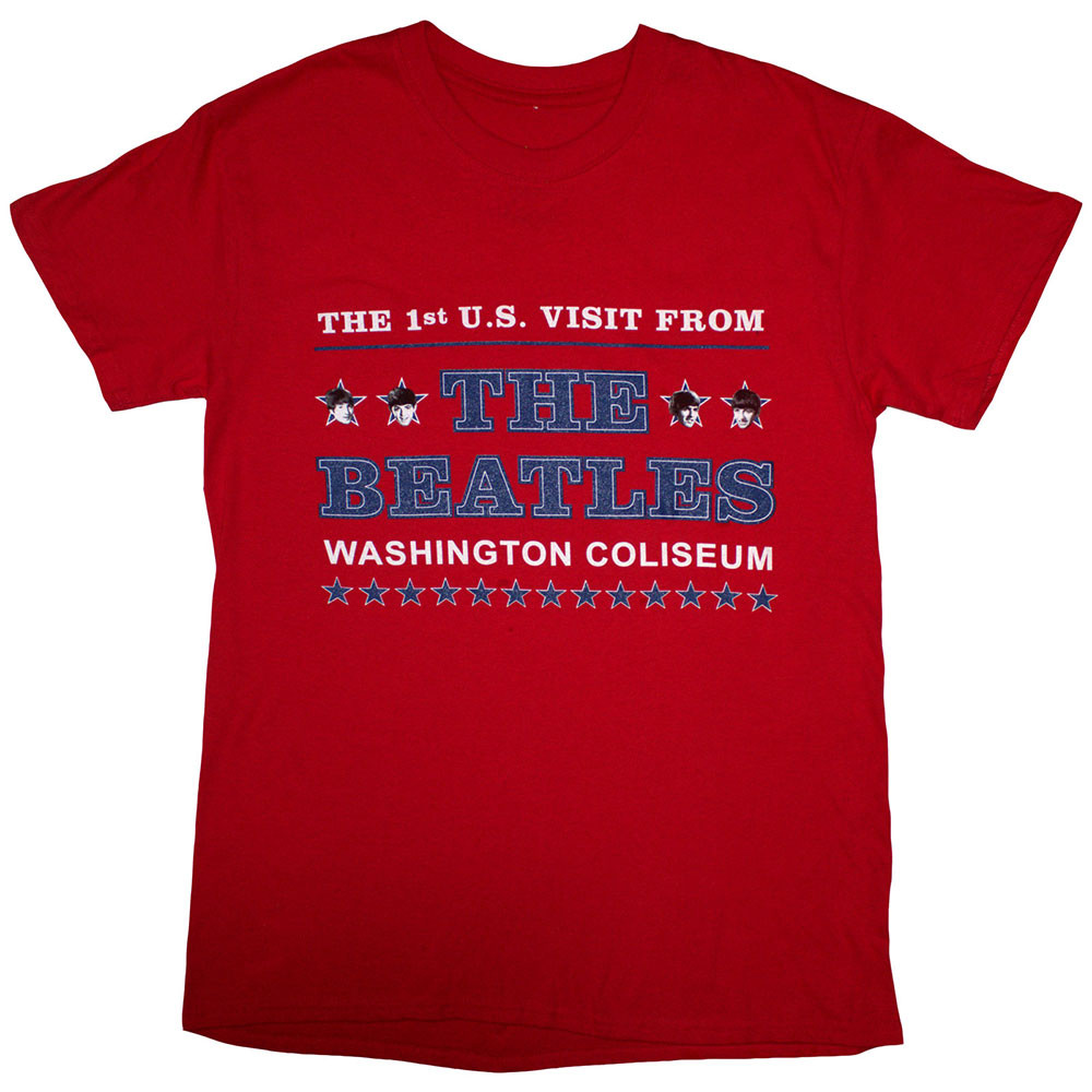 The Beatles 'Washington '64 Stars Setlist' (Red) T-Shirt