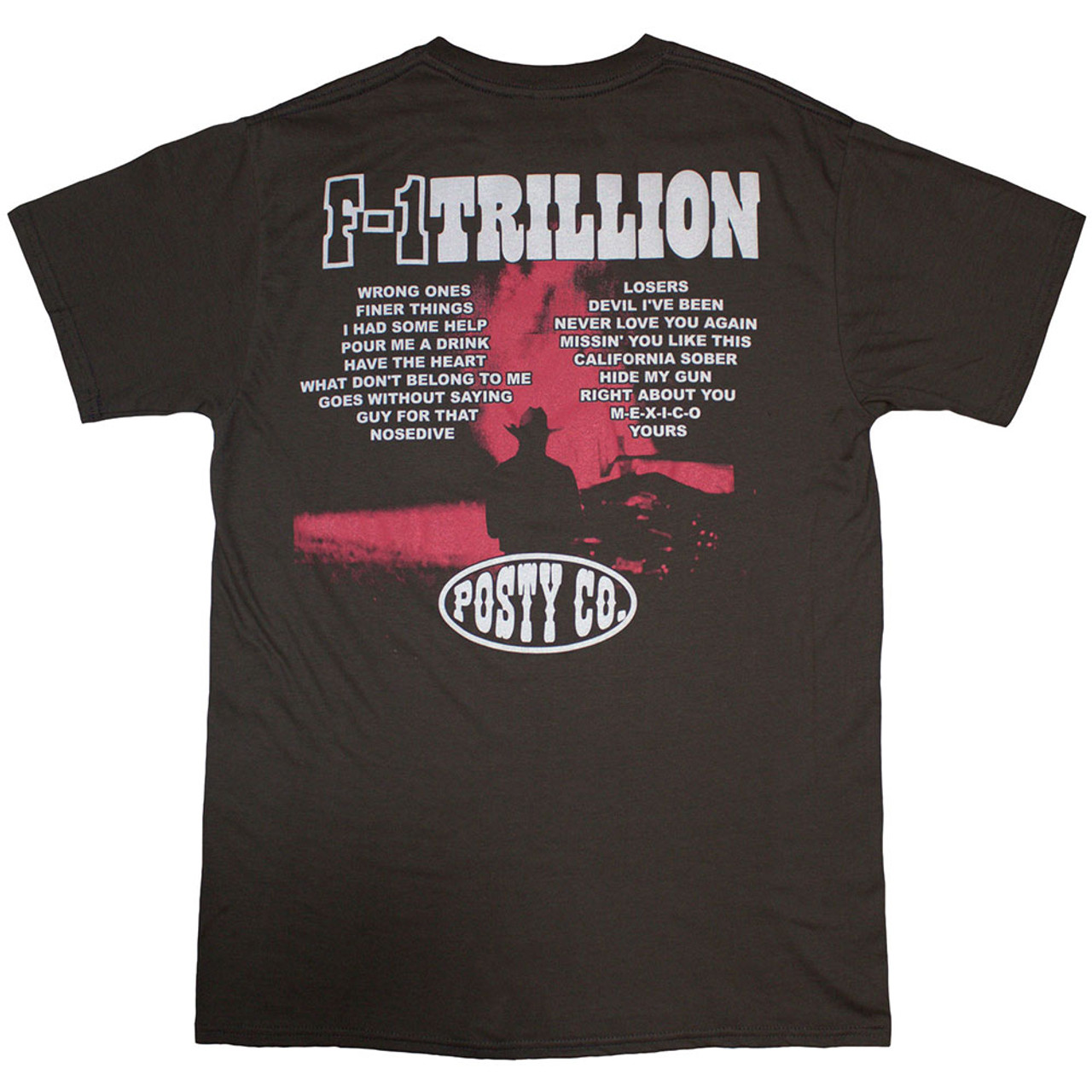 Post Malone 'F-1 Trillion' (Grey) T-Shirt BACK