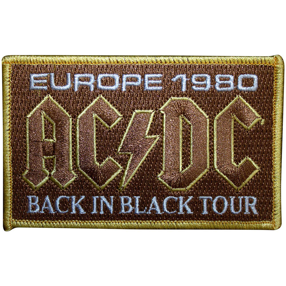 AC/DC 'Europe 1980 Back In Black Tour' (Iron On) Patch