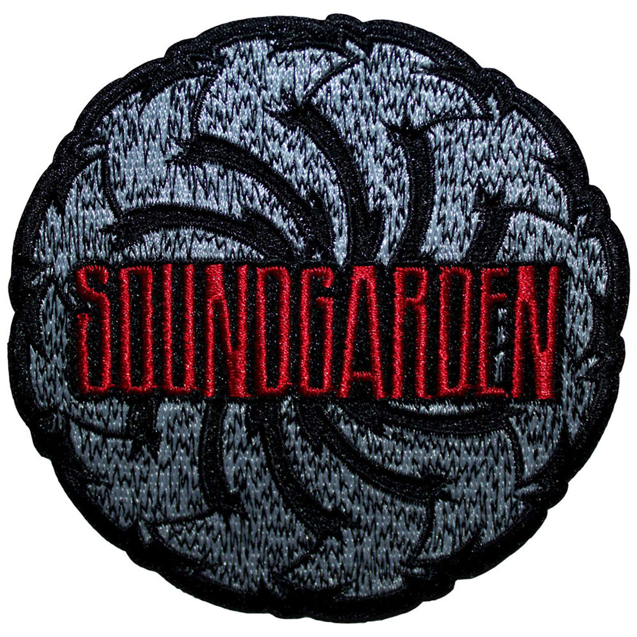 Soundgarden 'Logo Swirl B&W' (Iron On) Patch | Eyesore Merch