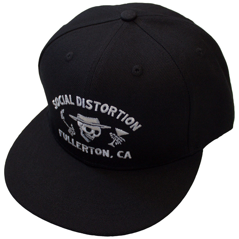 Social Distortion 'Fullerton Skelly' (Black) Snapback Cap