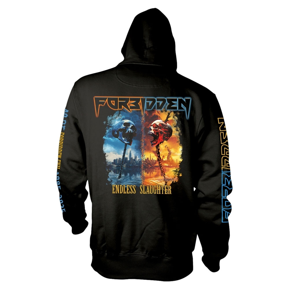 Forbidden '40 Years Of Evil' (Black) Pull Over Hoodie Back