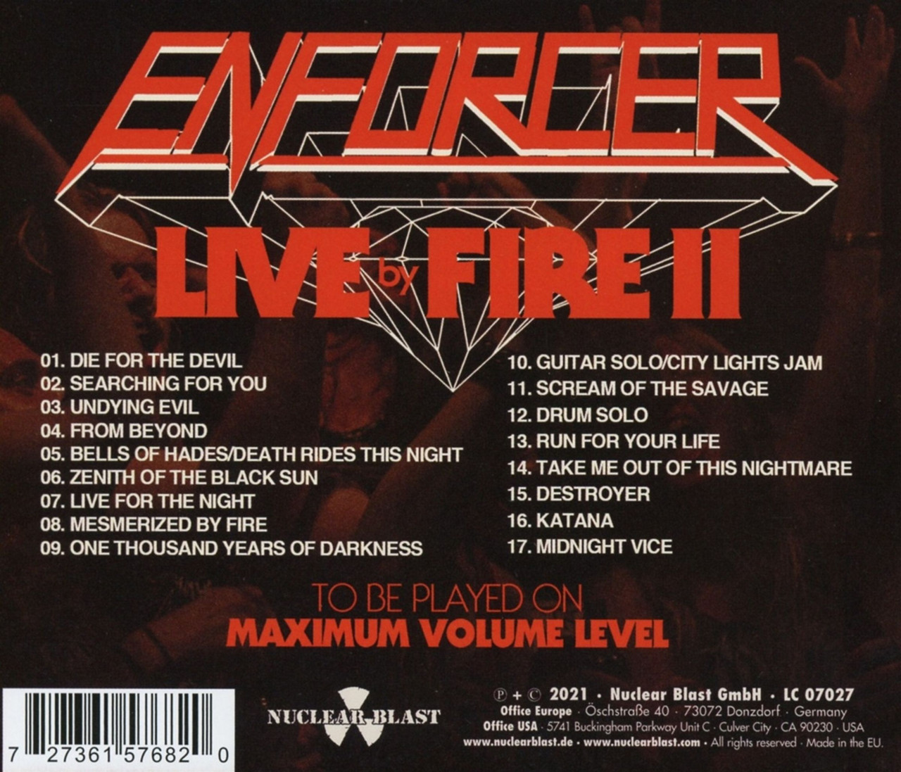 Enforcer 'Live By Fire II' CD