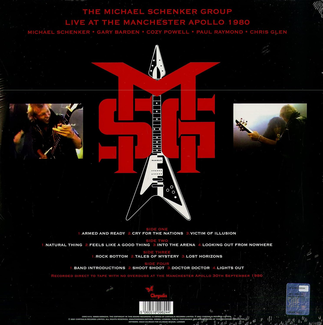 The Michael Schenker Group 'Live At The Manchester Apollo 1980' 2LP Red Vinyl