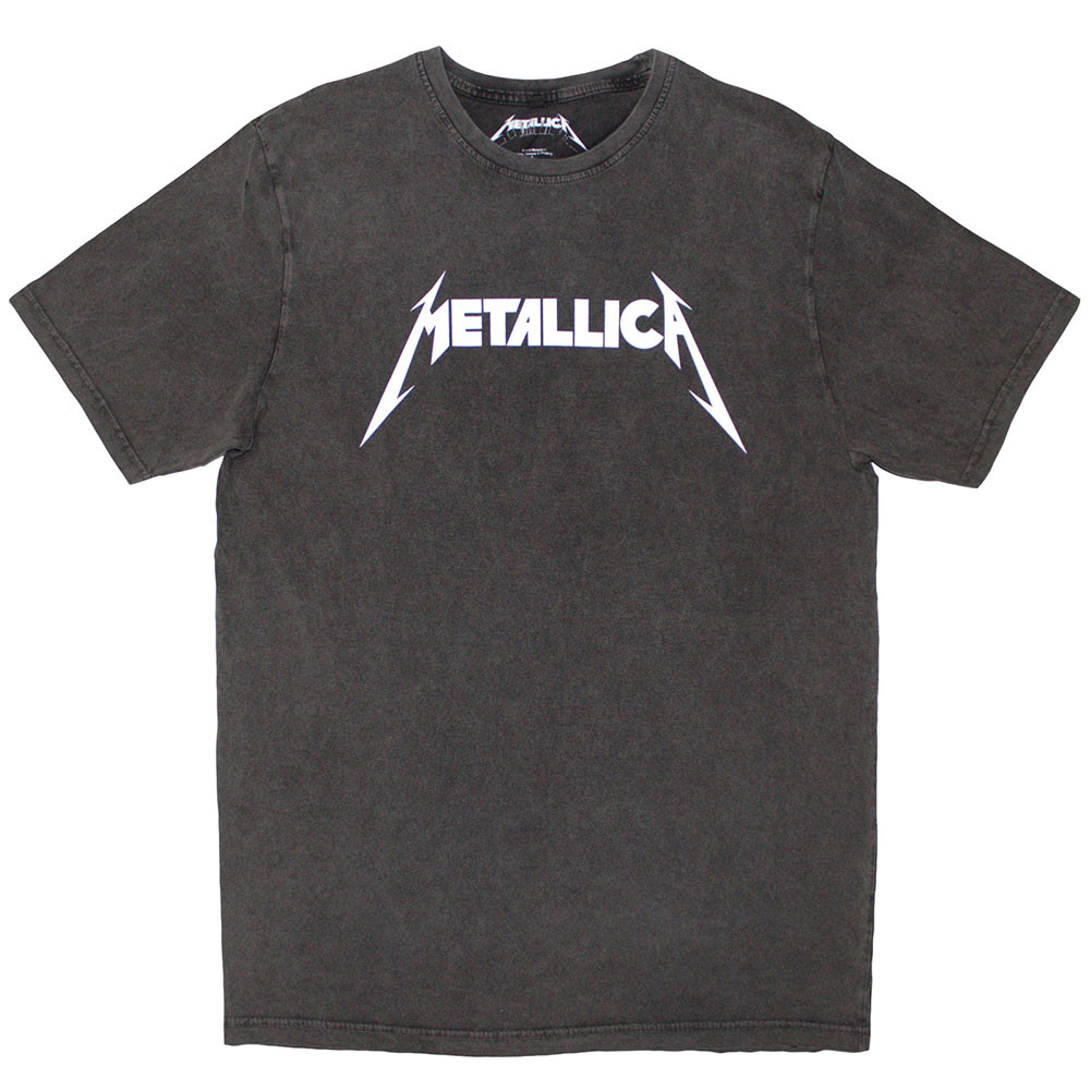 Metallica 'Logo' (Stone Wash) Limited Edition T-Shirt