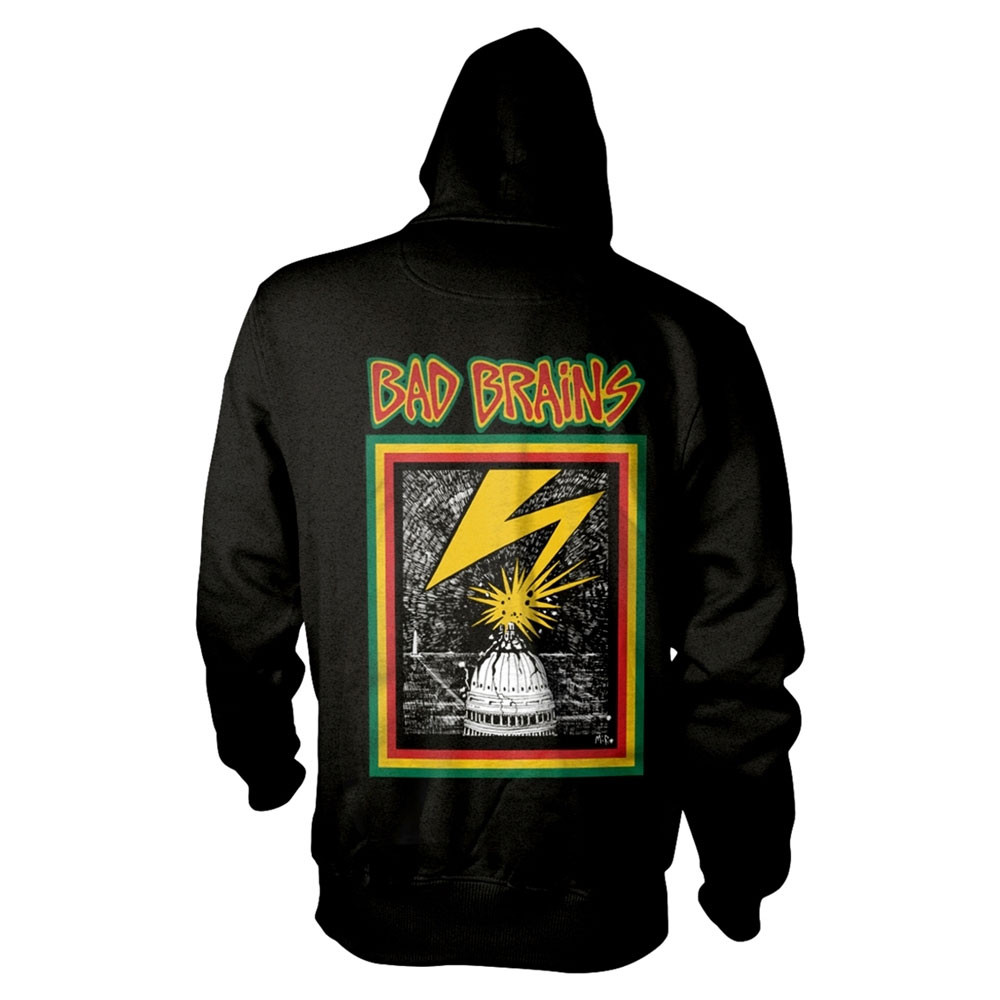 Bad Brains 'BB' (Black) Zip Up Hoodie | Eyesore Merch