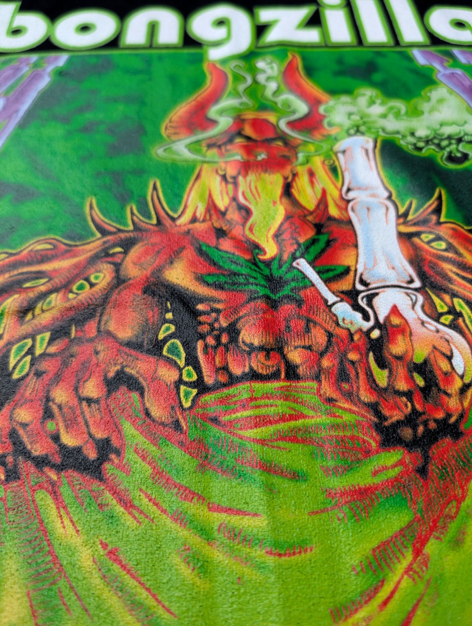 Bongzilla 'Gateway Album Art' (Black) T-Shirt close up detail  1
