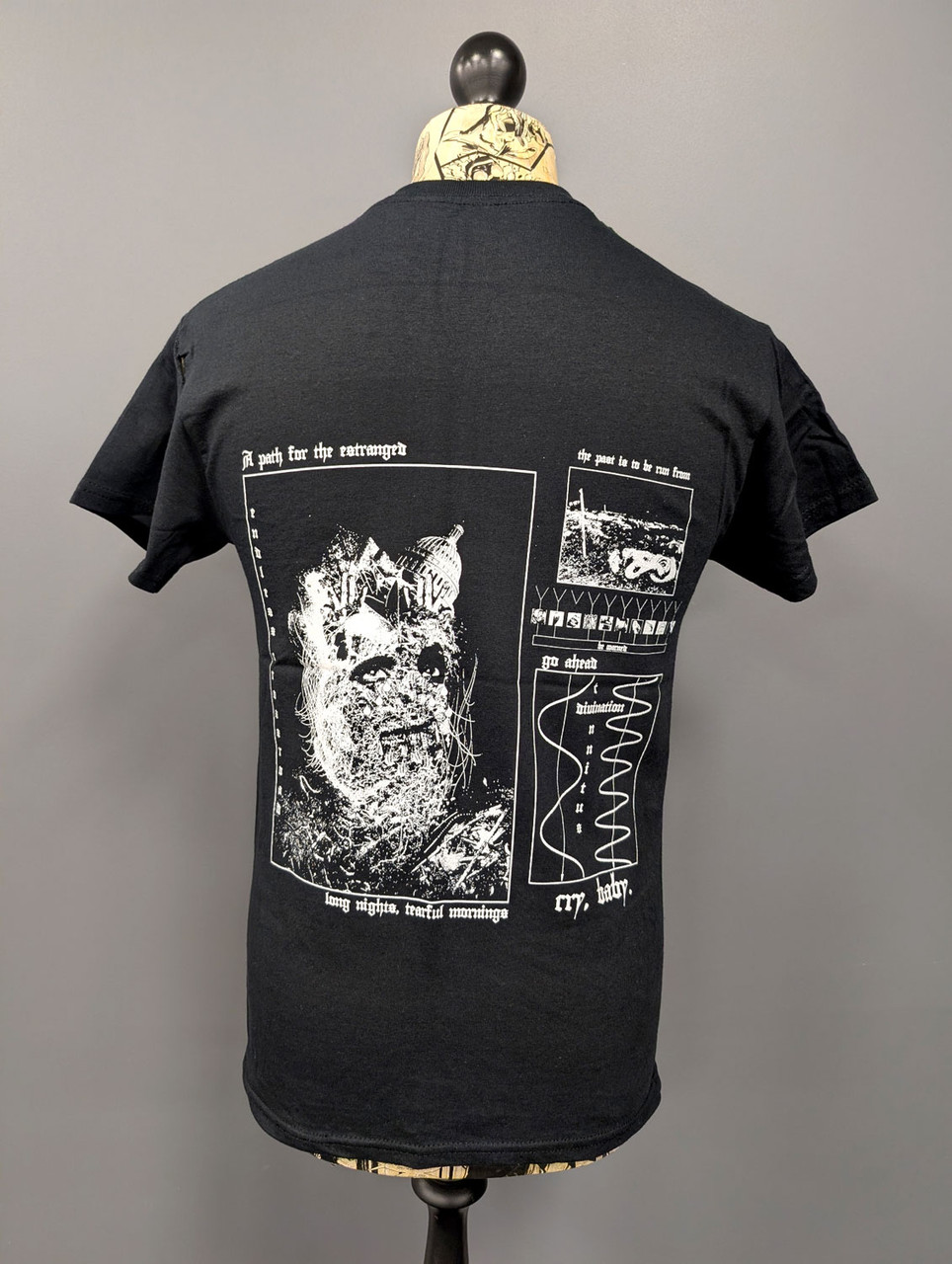Primitive Man 'Immersion' (Black) T-Shirt on a mannequin back