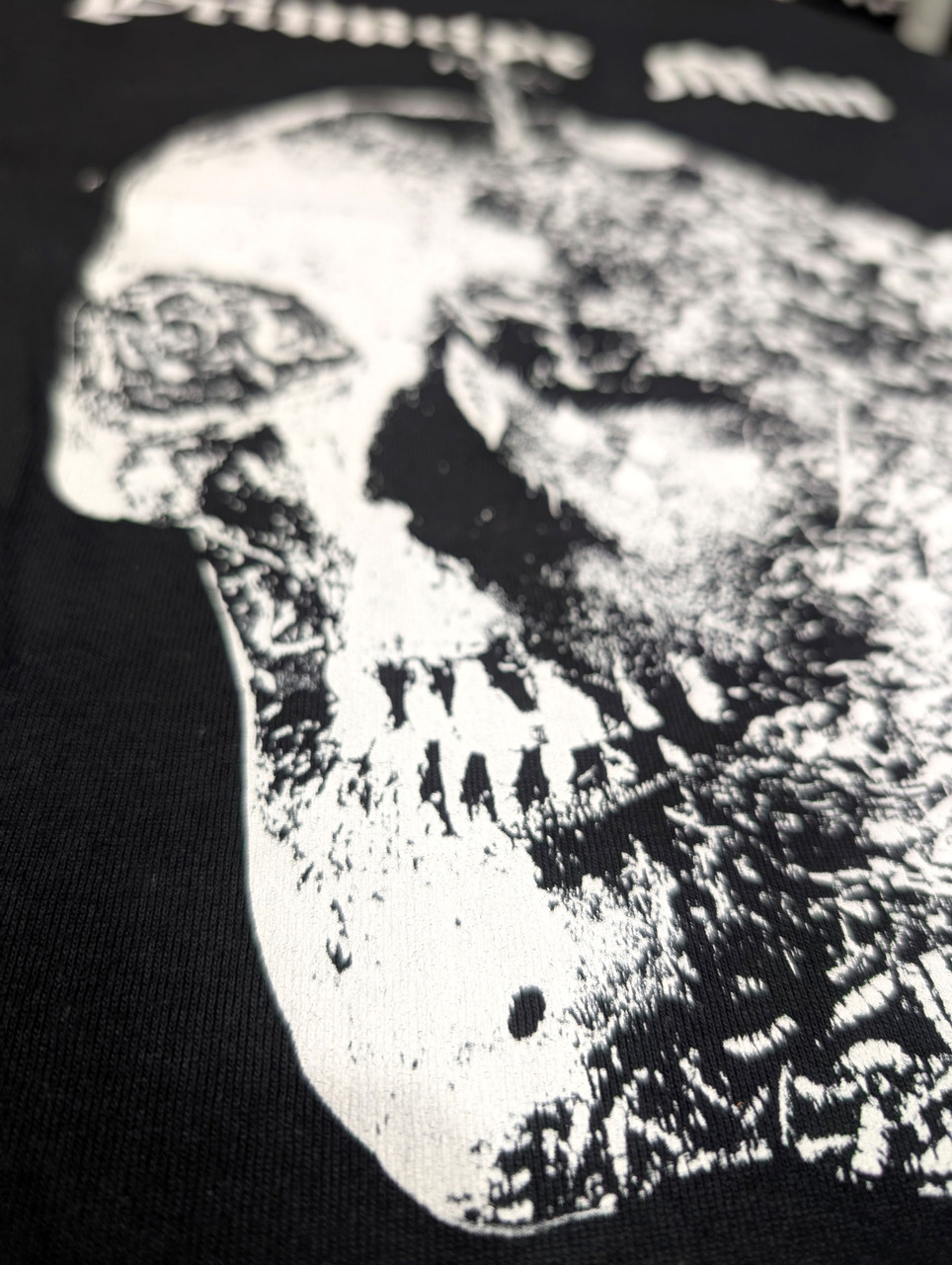 Primitive Man 'Immersion' (Black) T-Shirt front print close up detail 1