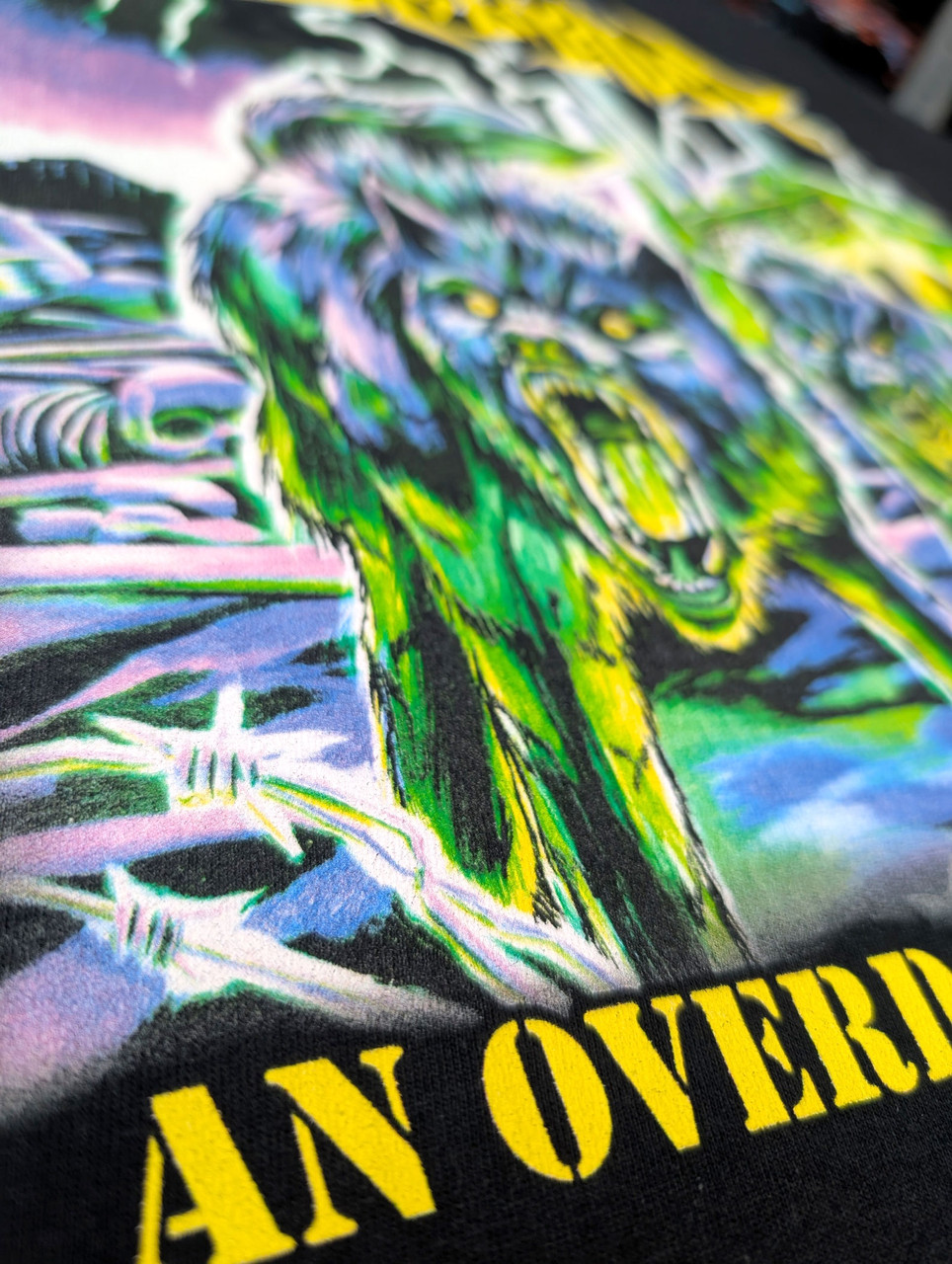 Toxic Holocaust 'Overdose' (Black) T-Shirt - US Import close up of print detail 1