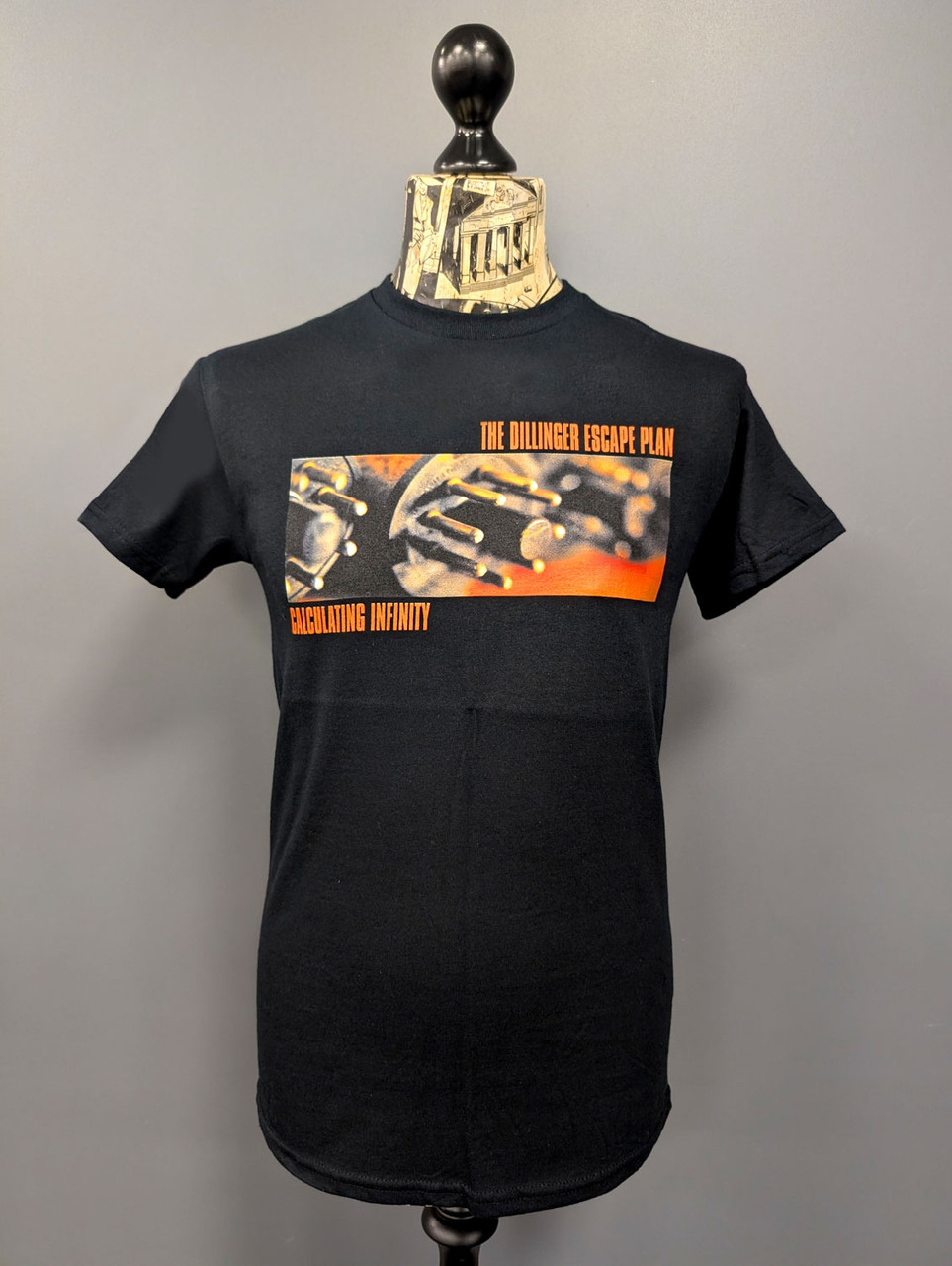 The Dillinger Escape Plan 'Calculating Infinity' (Black) T-Shirt on a mannequin
