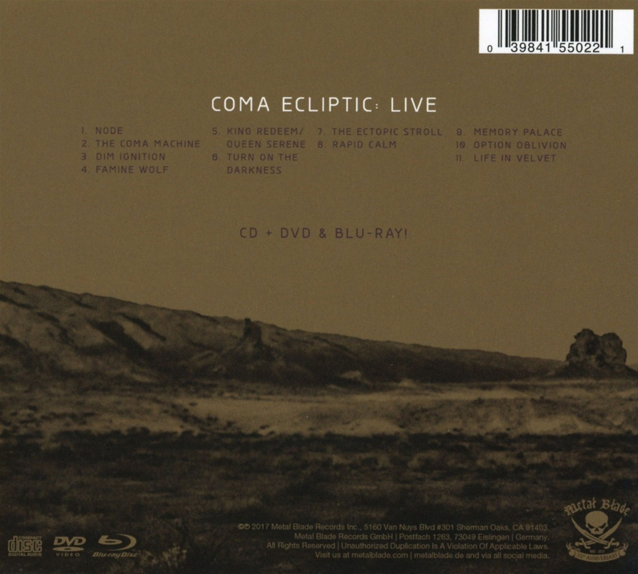 Between The Buried And Me 'Coma Ecliptic: Live' CD / Blu-ray