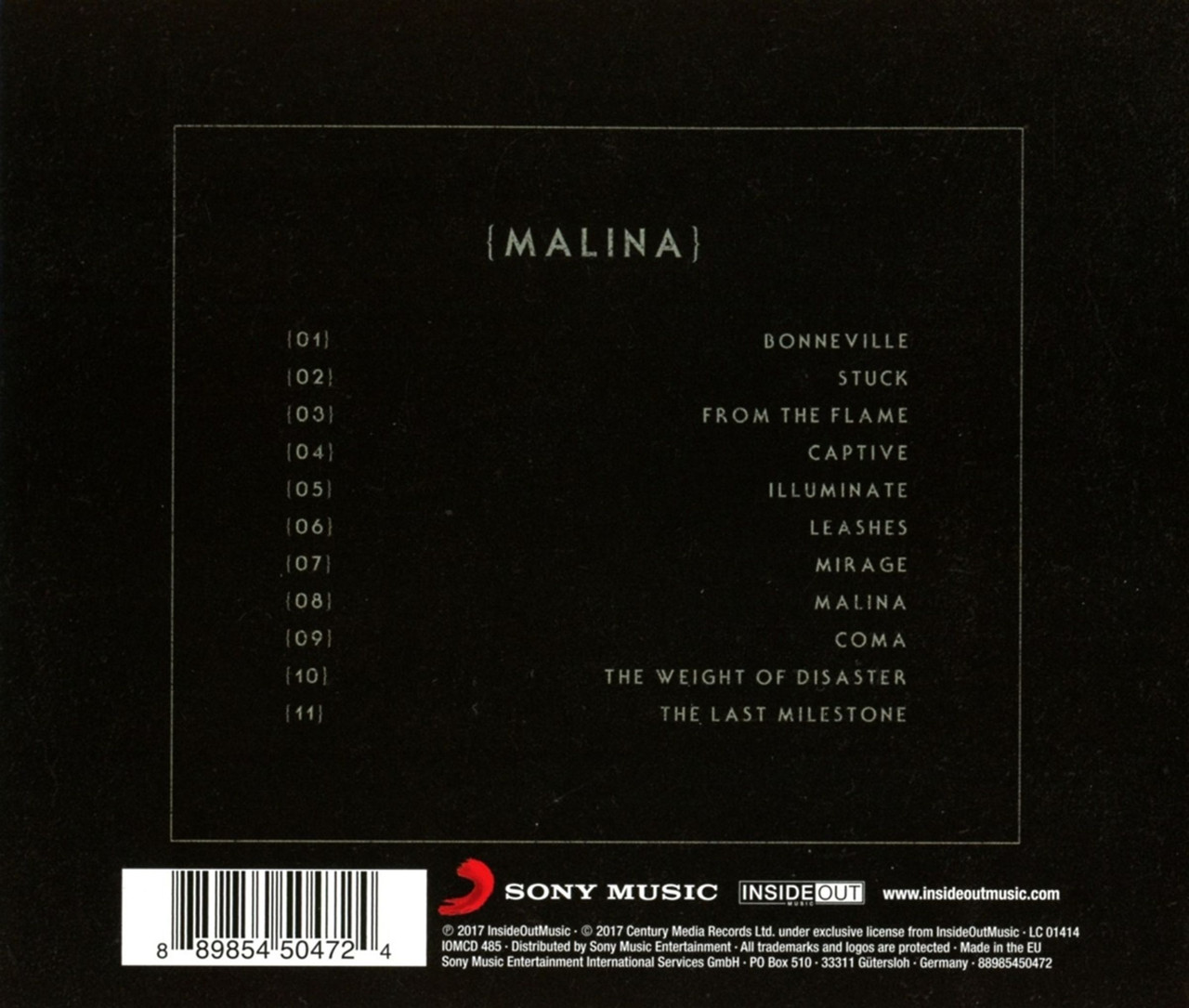 Leprous 'Malina' CD Jewel Case